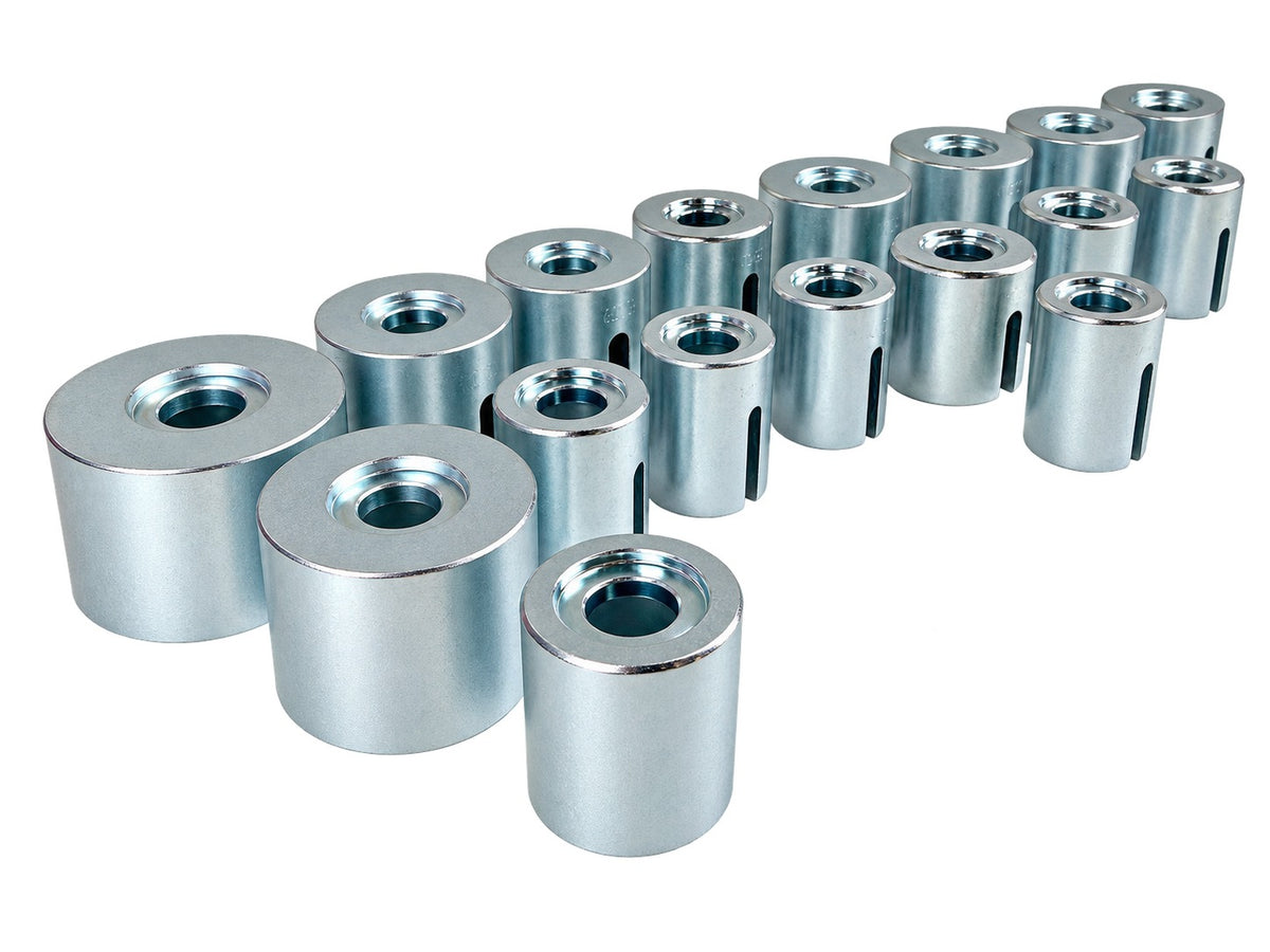 Trusa prese extras si montat bucsi si rulmenti suspensie, SILENT BLOCK 34-90mm 27 piese GEBO TOOLS