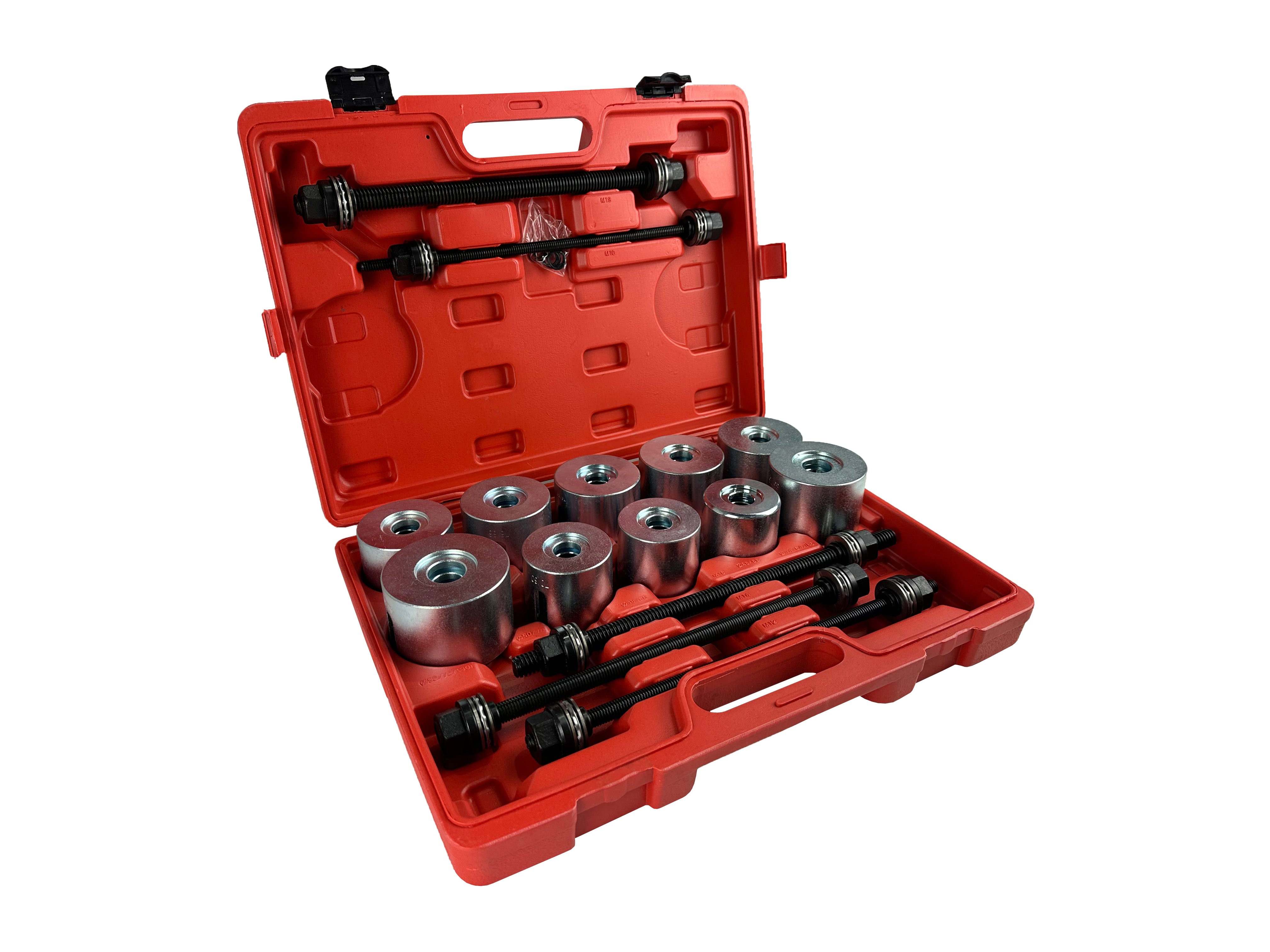 Trusa prese extras si montat bucsi si rulmenti suspensie, SILENT BLOCK 34-90mm 27 piese GEBO TOOLS