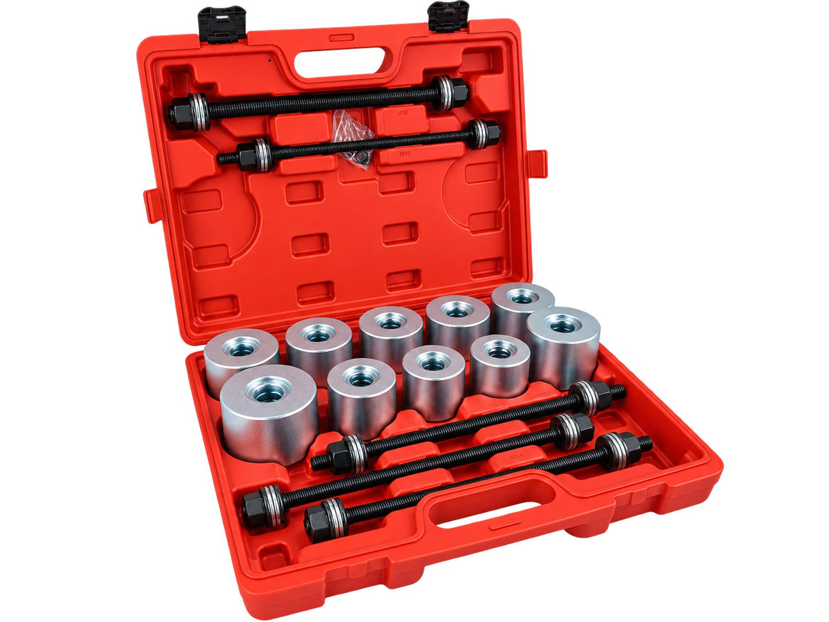 Trusa prese extras si montat bucsi si rulmenti suspensie, SILENT BLOCK 34-90mm 27 piese GEBO TOOLS