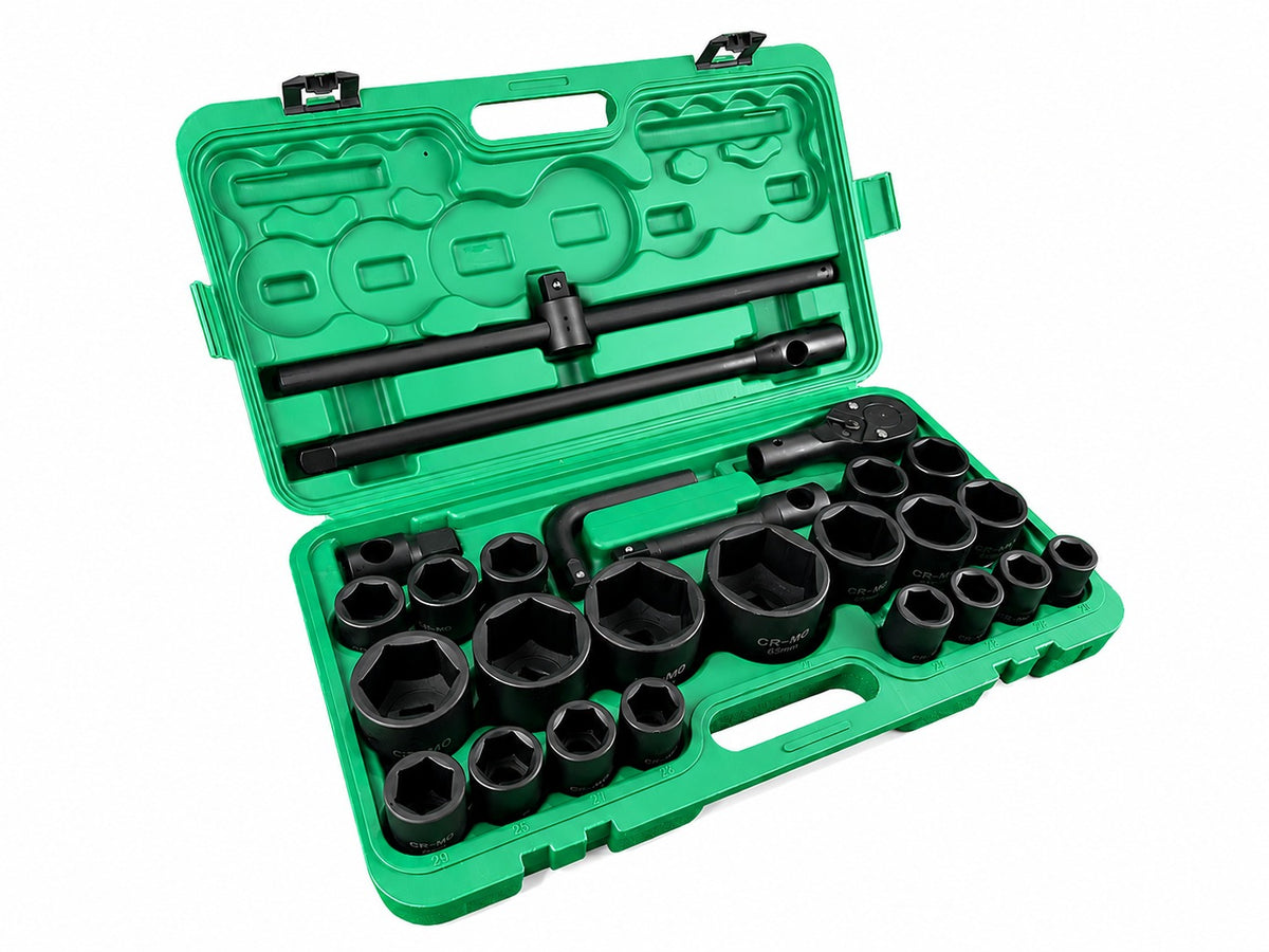 Trusa tubulare de impact in metric cu clichet 3/4" 1" 26 piese GEBO TOOLS