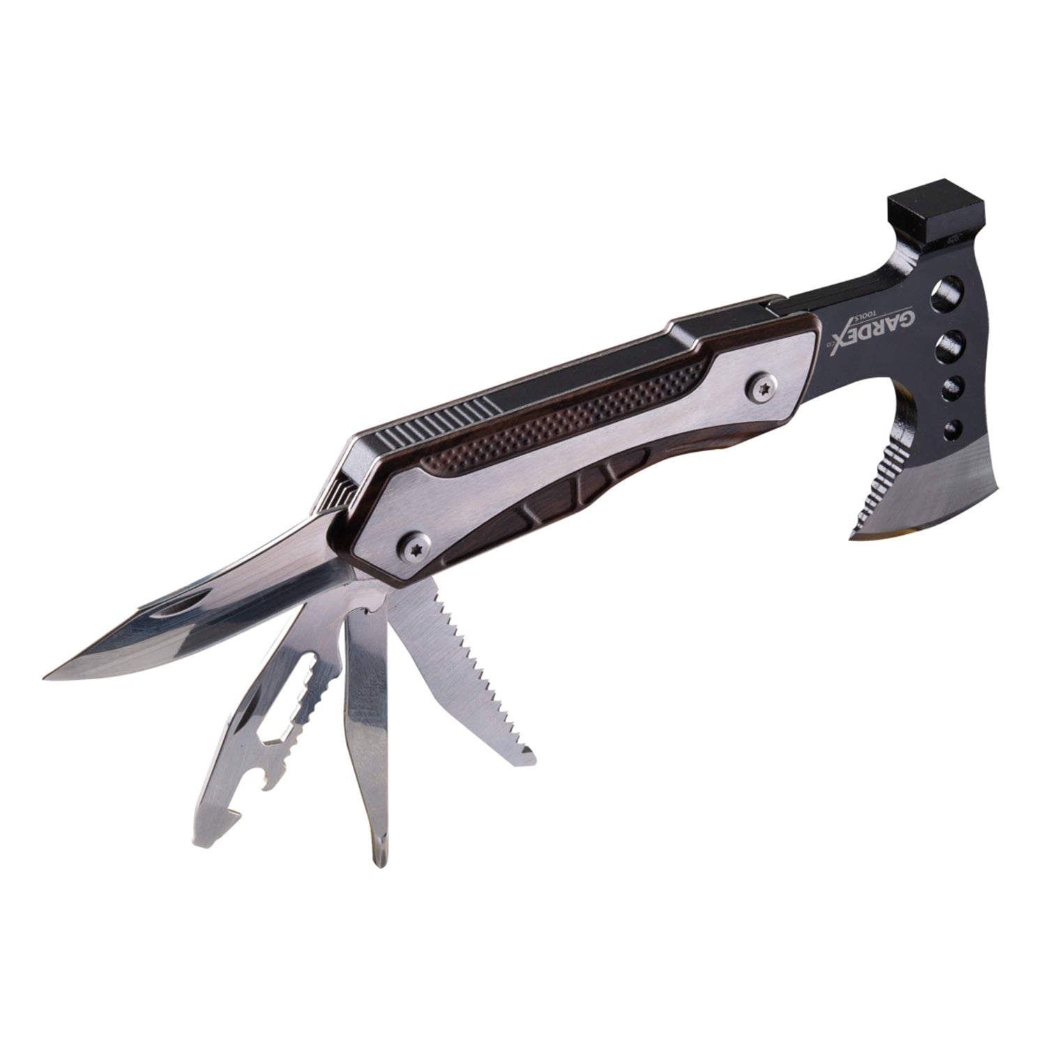 Unealta multifunctionala topor, briceag pentru camping axe GX GARDEX