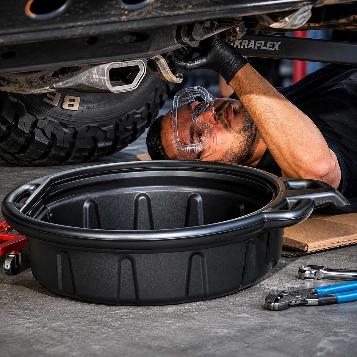 Vas tava colector pentru ulei uzat 15l GEBO TOOLS