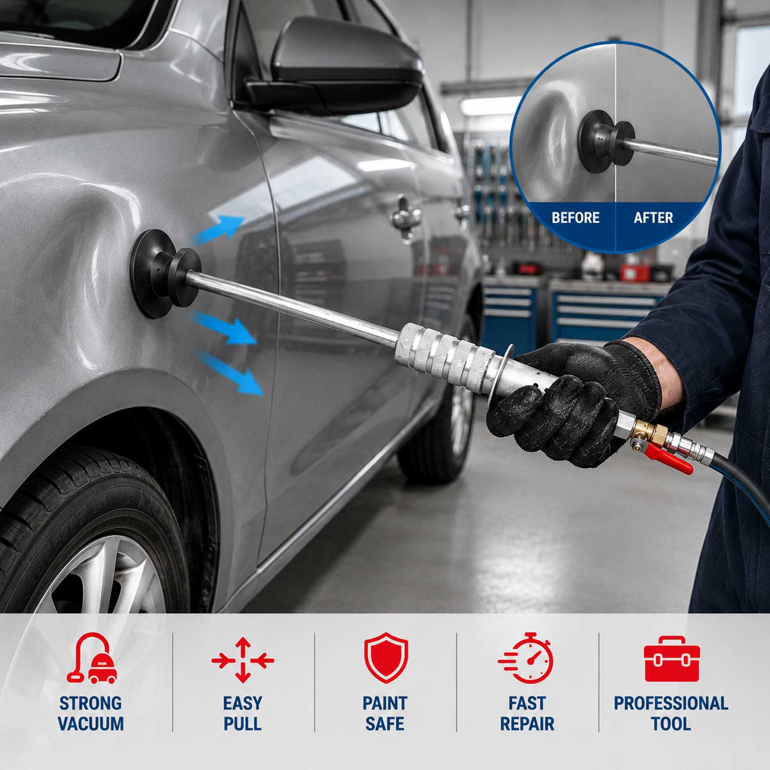 Ventuza pneumatica pentru indreptat tabla GEBO TOOLS