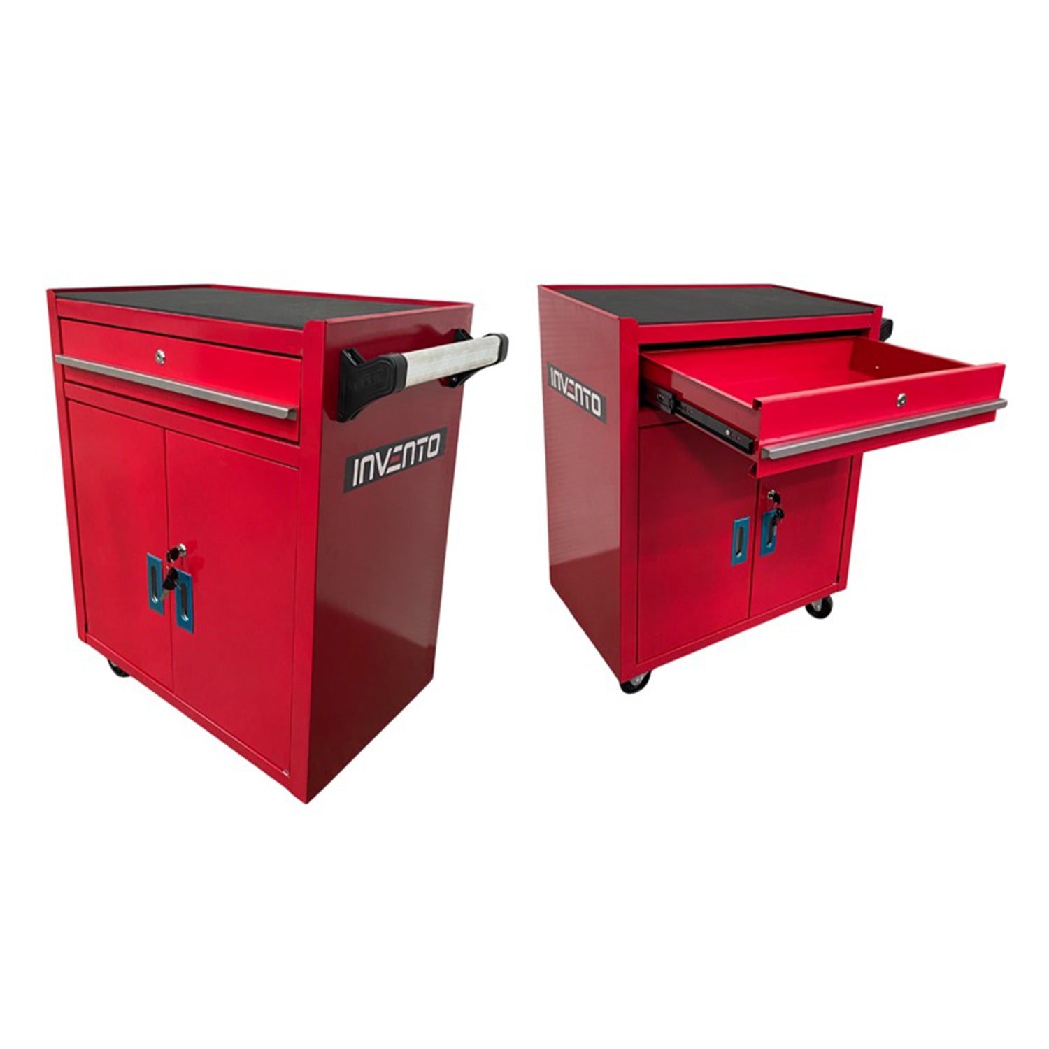 DULAP METALIC NEECHIPAT PENTRU SCULE, ROSU, ROTI SI MANER – PREMIUM, 73 X 63 X 40 CM INVENTO