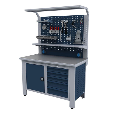 BANC DE LUCRU INDUSTRIAL - MOBILIER METALIC MODULAR PENTRU ATELIER 1.4M
