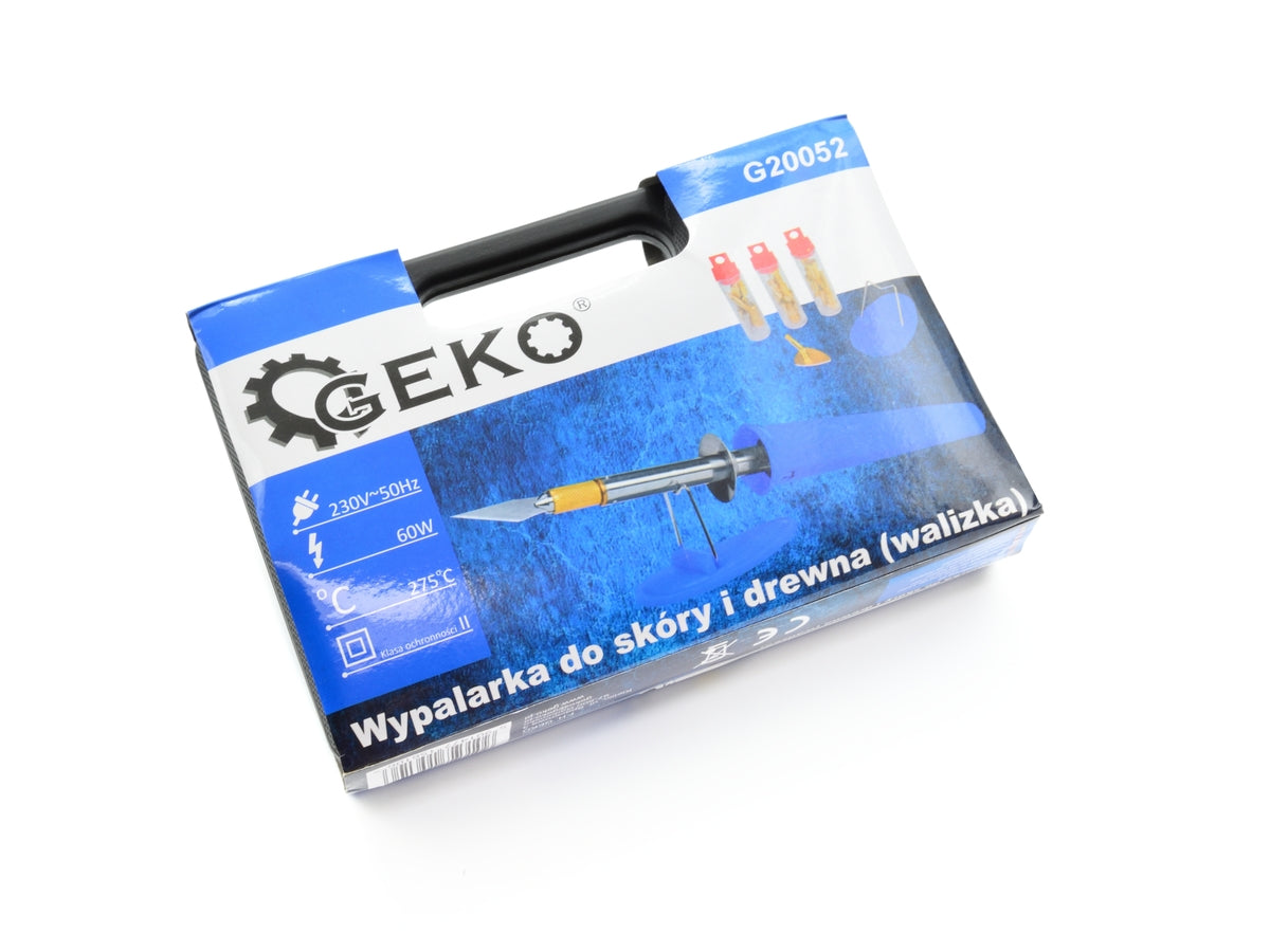 TRUSA CIOCAN ELECTRIC PIROGRAVURA DE LIPIT SI DECORAT LEMN PIELE PLUTA 60W GEKO