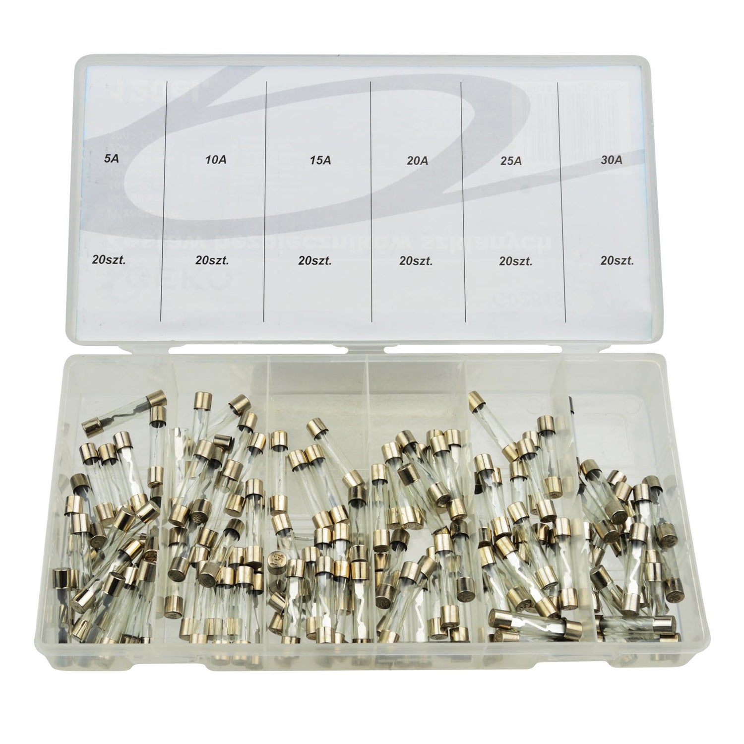 SET SIGURANTE AUTO FUZIBILE DIN STICLA 5A-30A 120 BUC
