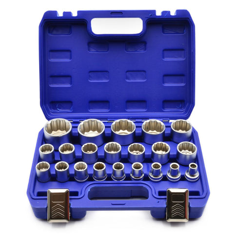SET TUBULARE BIHEXAGONALE 12 LATURI/COLTURI 1/2 8-36MM 21 PIESE