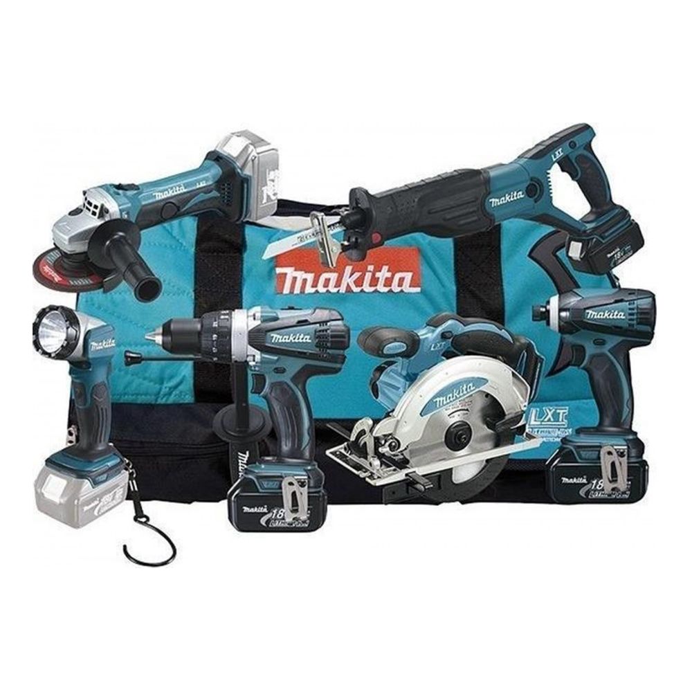 PACHET 6 SCULE MAKITA CU ACUMULATOR 18V LI-ION 3AH DLX6011