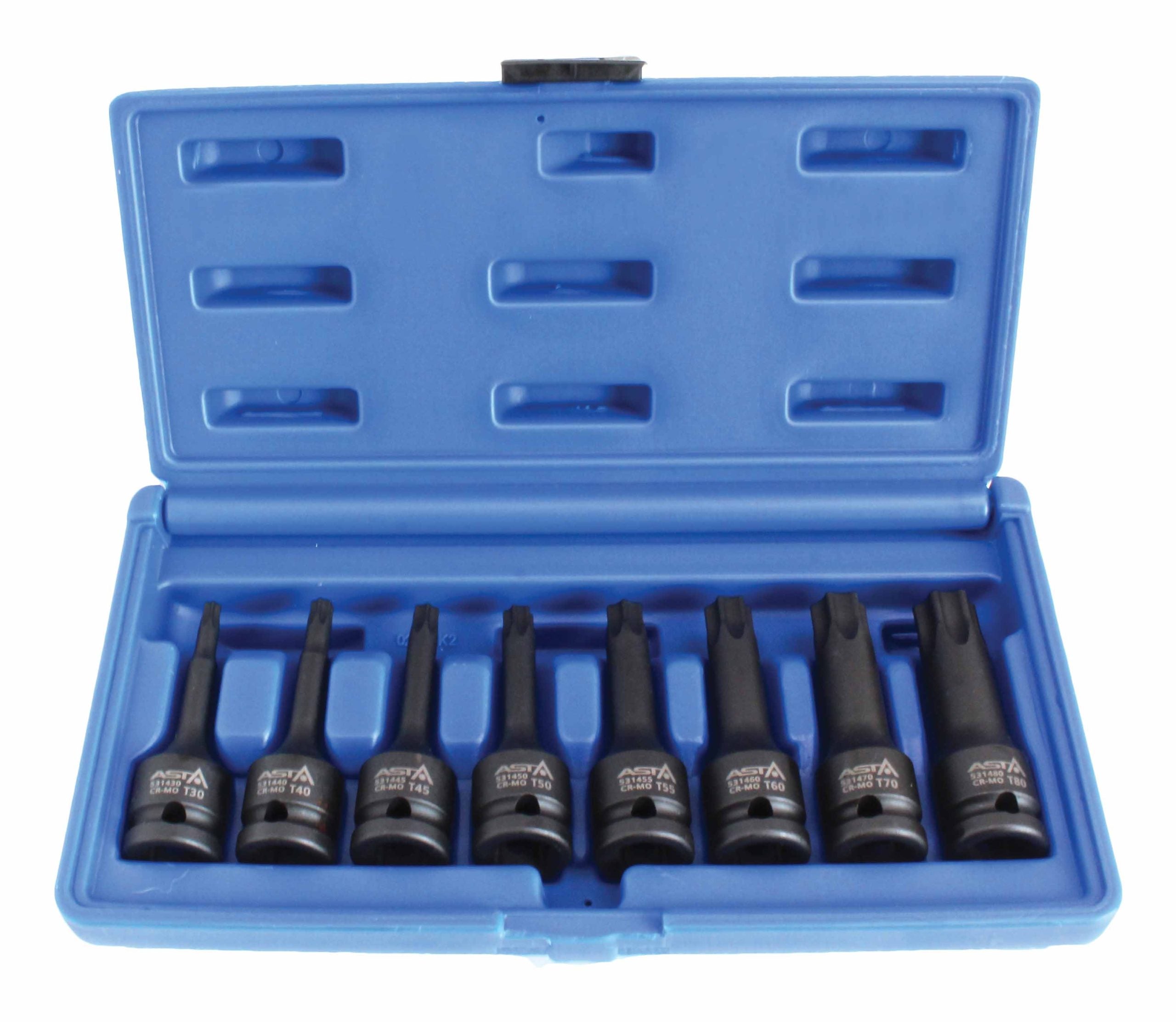 SET BITI TORX 1/2 DE IMPACT T30-T80 8 BUC