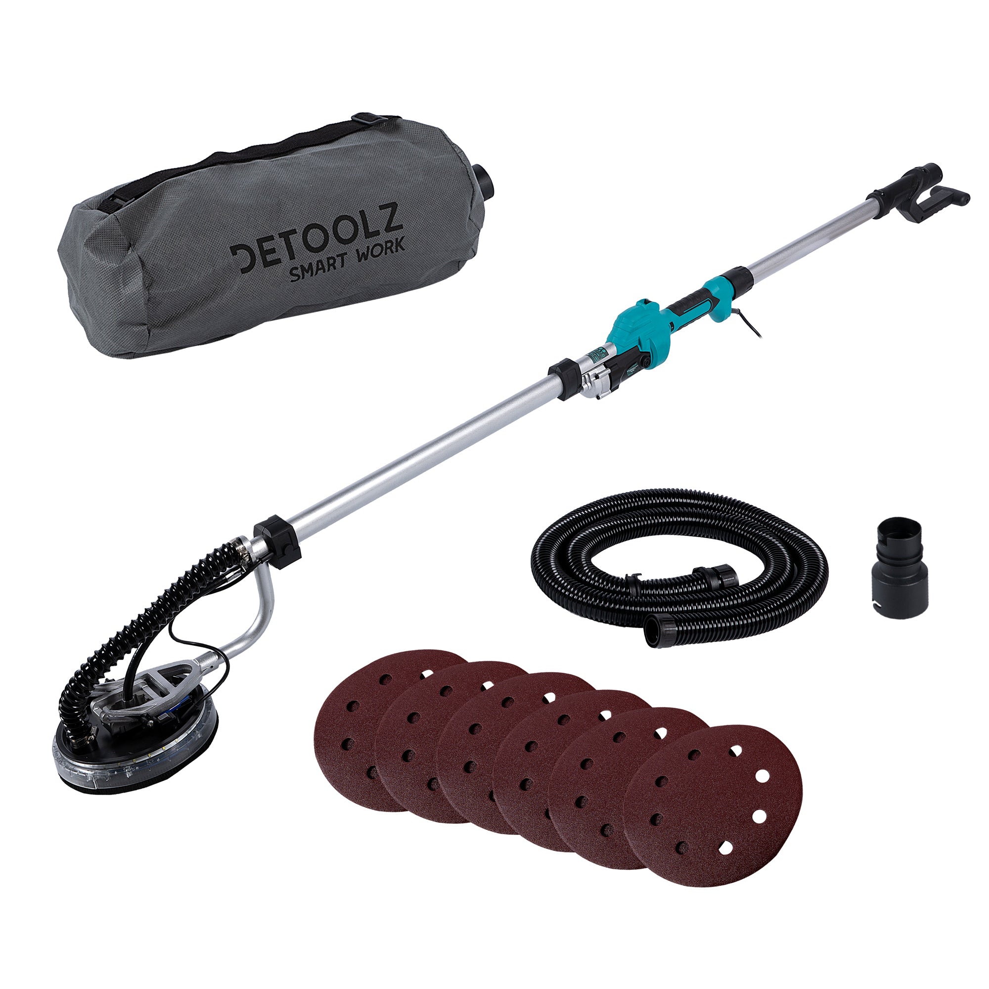 SLEFUITOR PERETI, TAVANE, PLAFOANE SI RIGIPS, EXTENSIBIL CU ASPIRATOR SI SAC 710W, DIAMETRU 215MM DETOOLZ