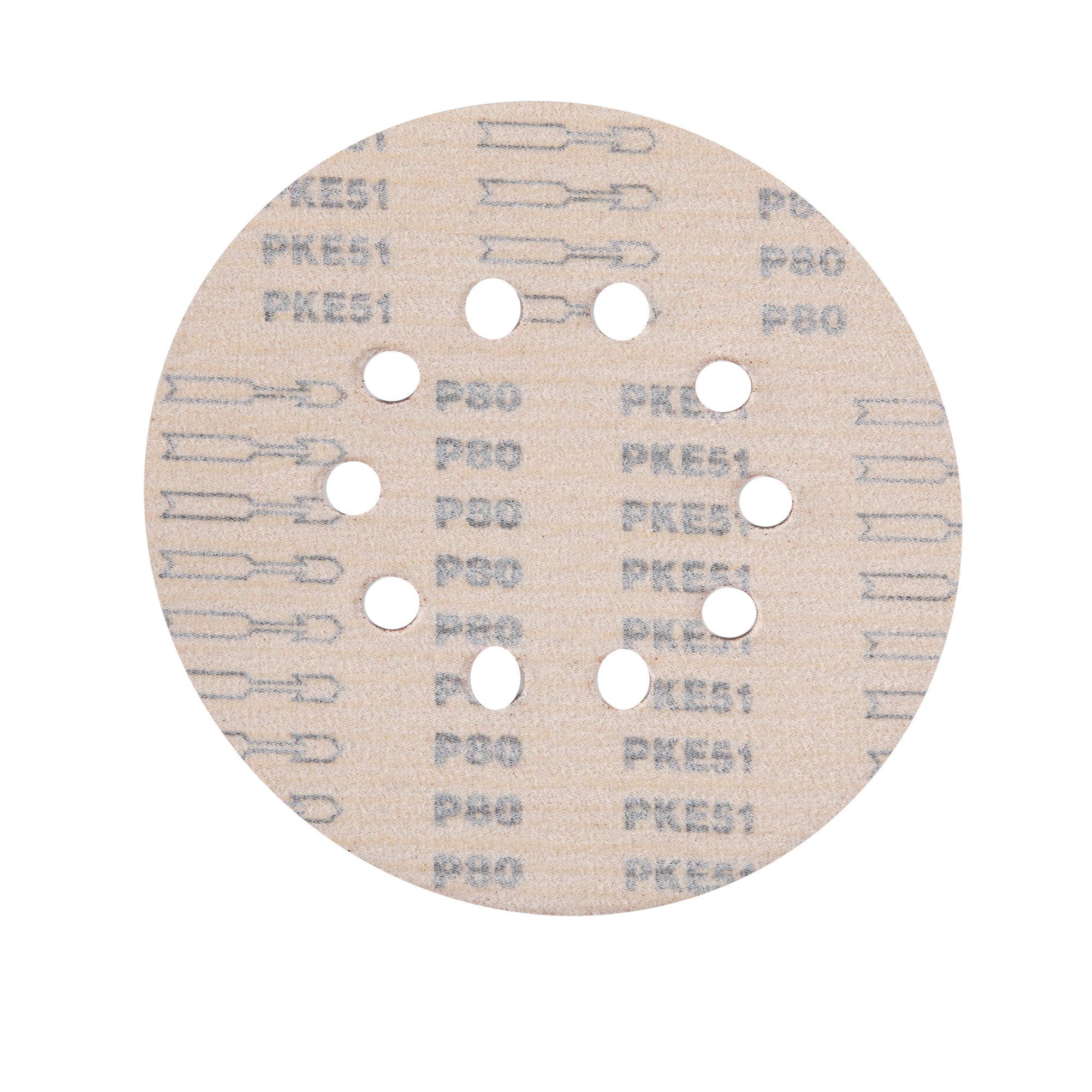 SET 10 BUC HARTIE ABRAZIVA GRANULATIE P80 10 GAURI DIAMETRU 215MM