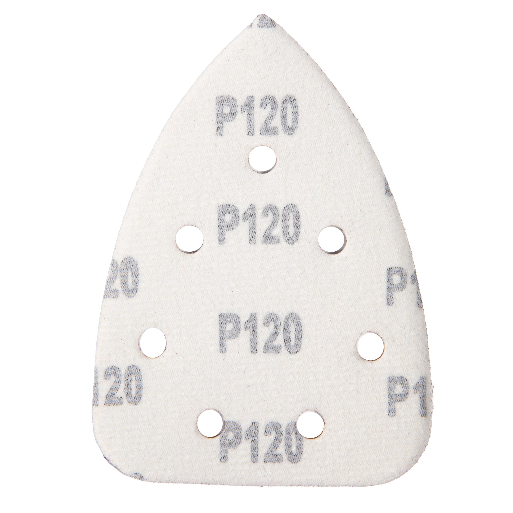 SET 10 BUC HARTIE ABRAZIVA GRANULATIE P120 7 GAURI DIAMETRU 135X95MM DETOOLZ