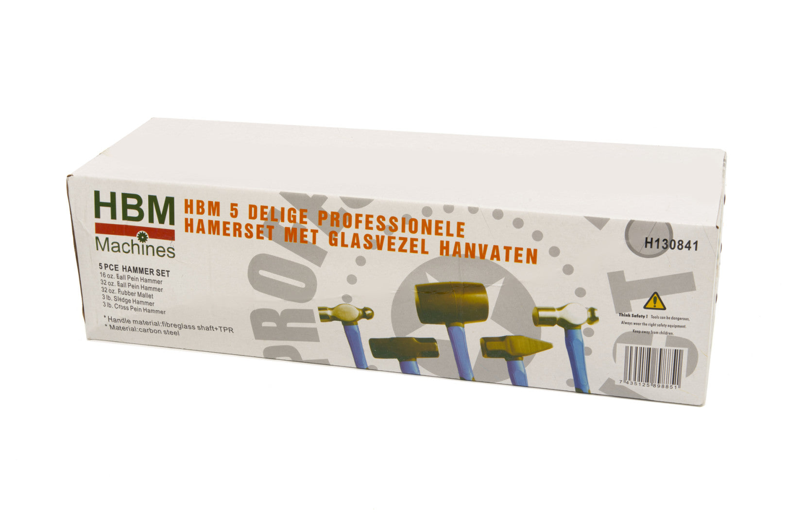 SET 5 BUCATI CIOCANE PROFESIONALE CU MANER DE FIBRA DIN STICLA HBM MACHINES OLANDA