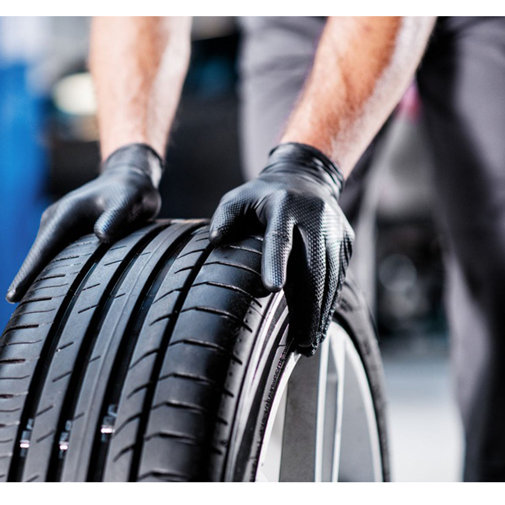 MANUSI NITRIL PREMIUM MERCATOR GOGRIP NEGRU PENTRU MECANICI, MARIMEA M 50BUC