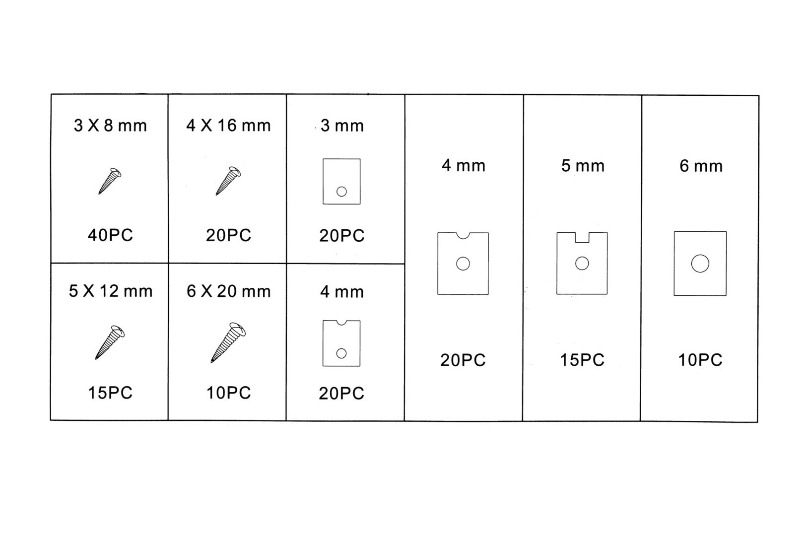 SET AUTOFILETANTE CU CLEME 170 PIESE