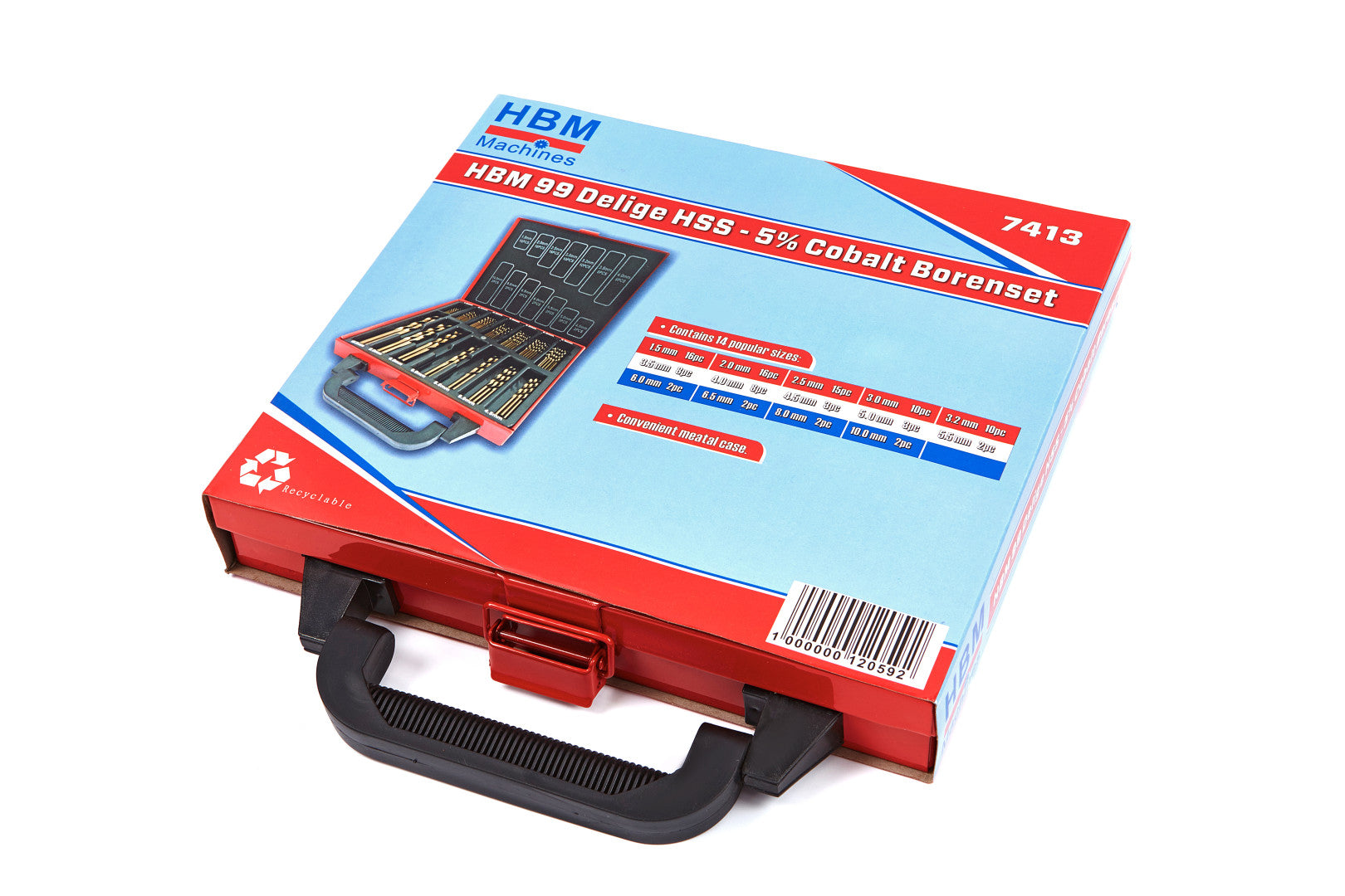 SET BURGHIE HSS 5% COBALT 99 PIESE HBM MACHINES OLANDA