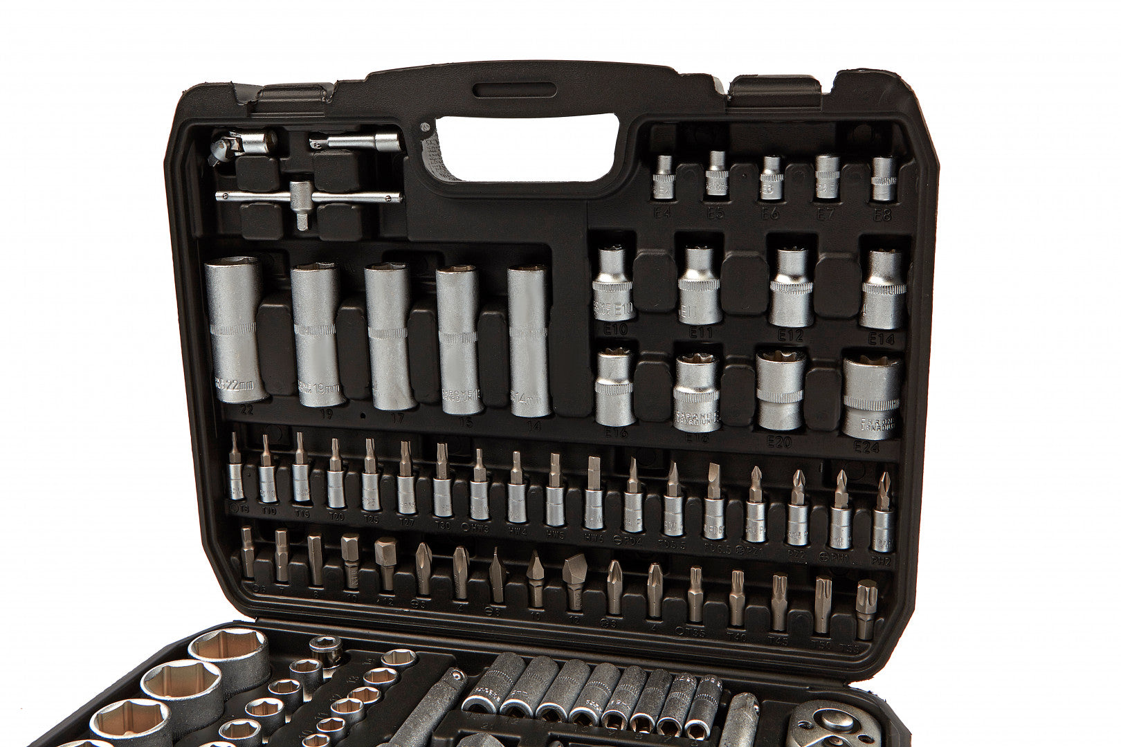 TRUSA SCULE TUBULARE SI CLICHET 108 PIESE 1/2 SI 1/4 HBM MACHINES OLANDA