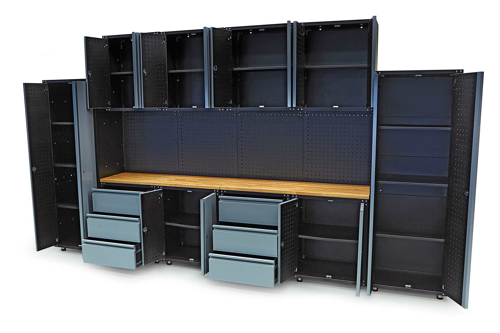 SET MOBILIER METALIC PENTRU ATELIER 16 PIESE 400X230X46CM