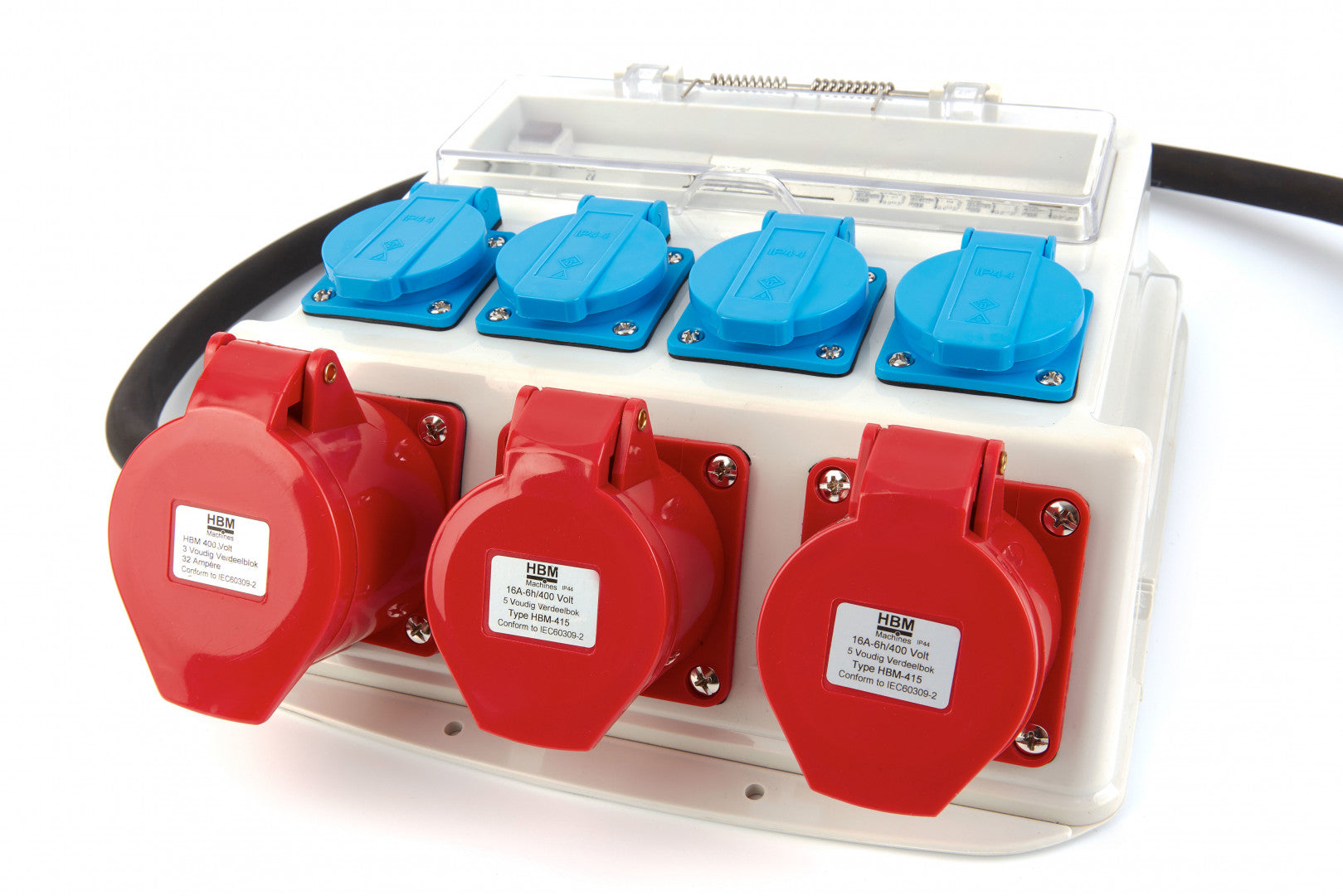 CUTIE DE DISTRIBUTIE+PROTECTIE PORTABILA 3X400V 4X230V IP44