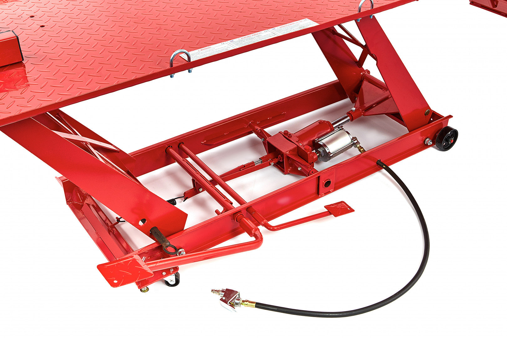 ELEVATOR HIDRO-PNEUMATIC PT. MOTOCICLETE 450KG CU FIXARE ROATA