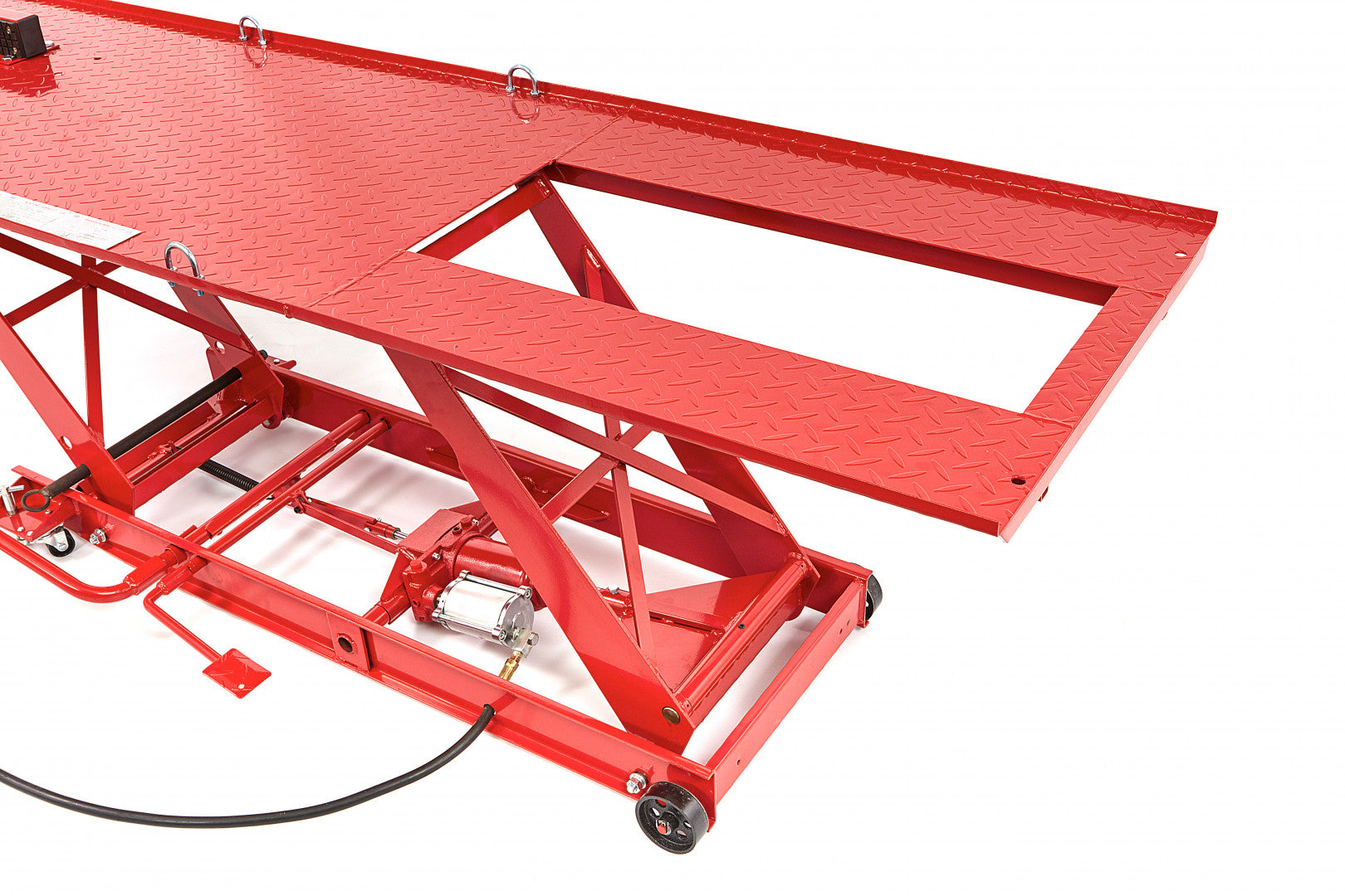 ELEVATOR HIDRO-PNEUMATIC PT. MOTOCICLETE 450KG CU FIXARE ROATA