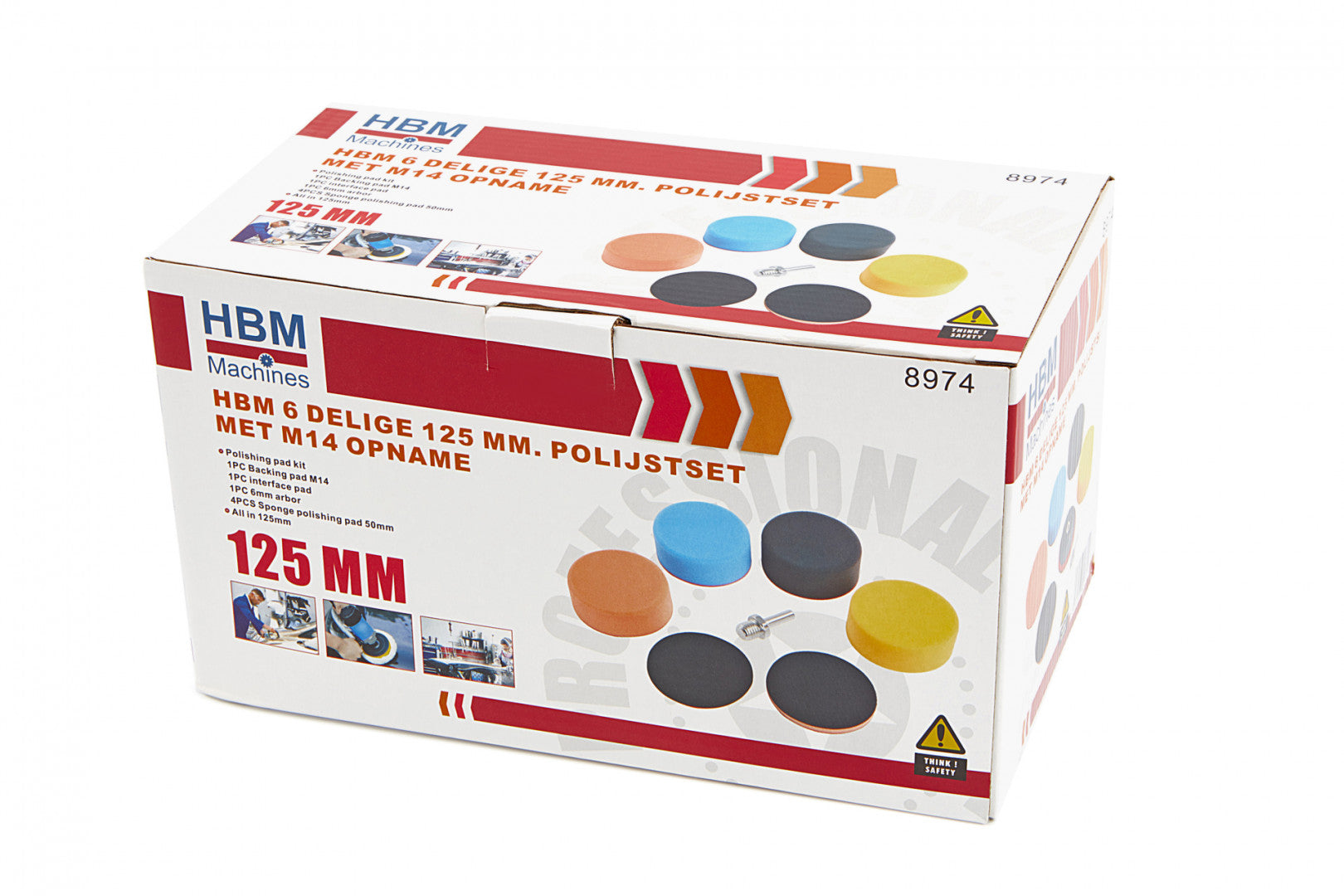 SET 6 BUC REZERVE BURETI HBM PENTRU MASINA DE POLISAT 180MM M14 HBM MACHINES OLANDA