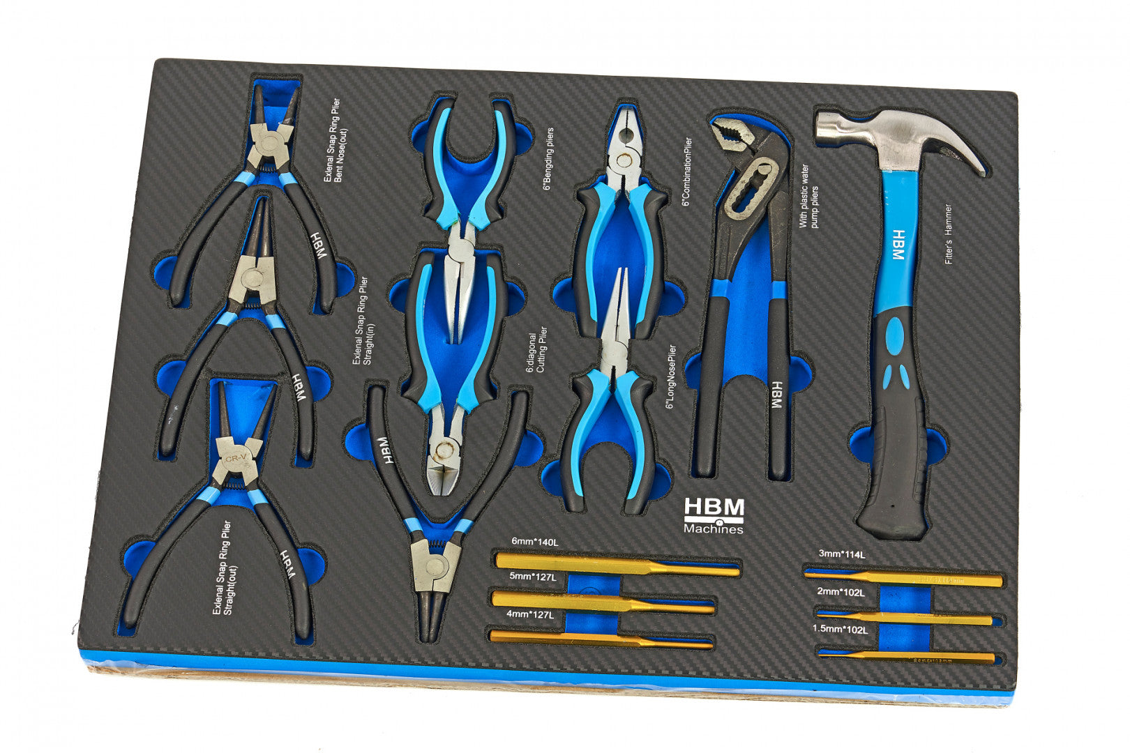 DULAP SCULE PROFESIONAL HBM CU 7 SERTARE, 245 PIESE, 6 MODULE CARBON – OLANDA, PREMIUM