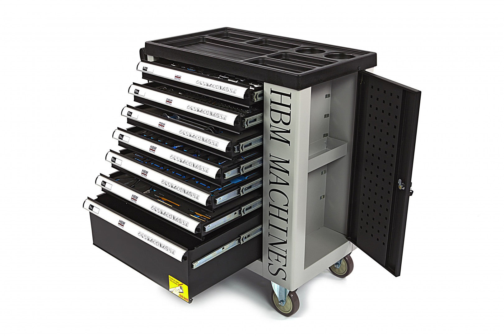 DULAP SCULE PROFESIONAL HBM CU 7 SERTARE, 245 PIESE, 6 MODULE CARBON – OLANDA, PREMIUM