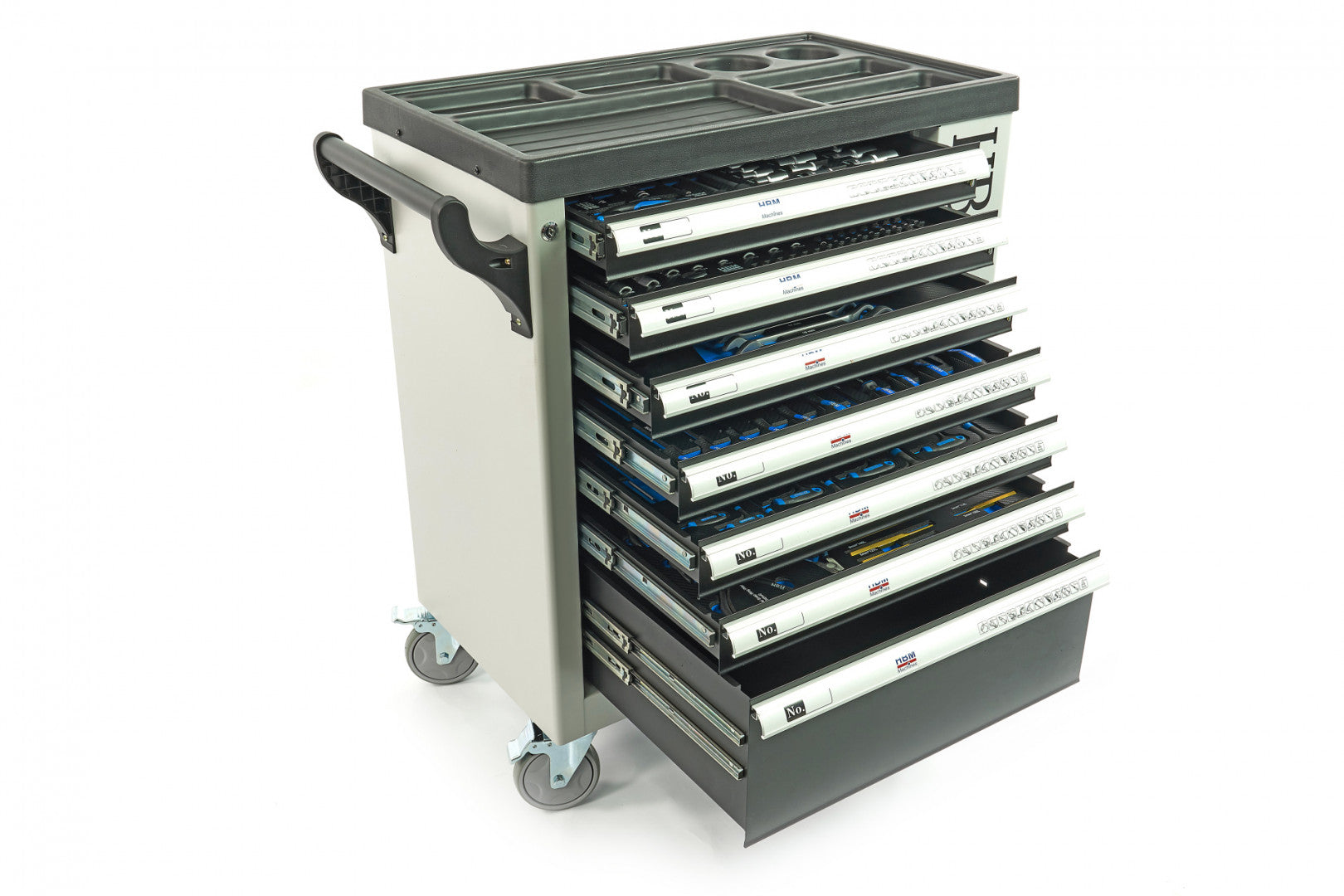 DULAP SCULE PROFESIONAL HBM CU 7 SERTARE, 245 PIESE, 6 MODULE CARBON – OLANDA, PREMIUM