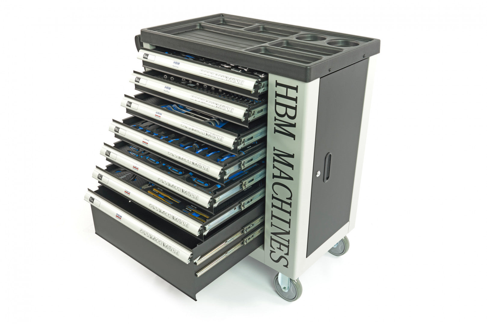 DULAP SCULE PROFESIONAL HBM CU 7 SERTARE, 245 PIESE, 6 MODULE CARBON – OLANDA, PREMIUM