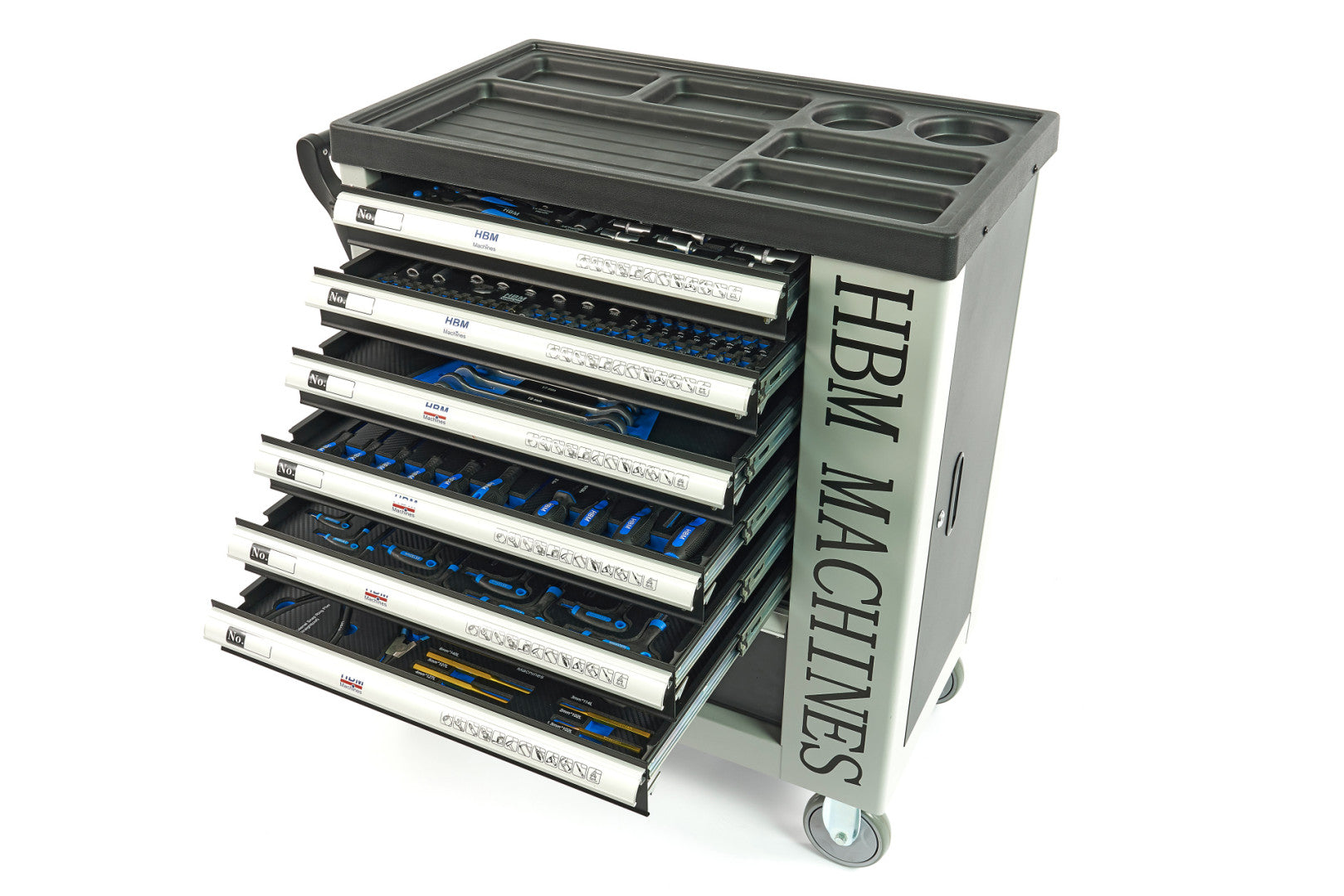 DULAP SCULE PROFESIONAL HBM CU 7 SERTARE, 245 PIESE, 6 MODULE CARBON – OLANDA, PREMIUM