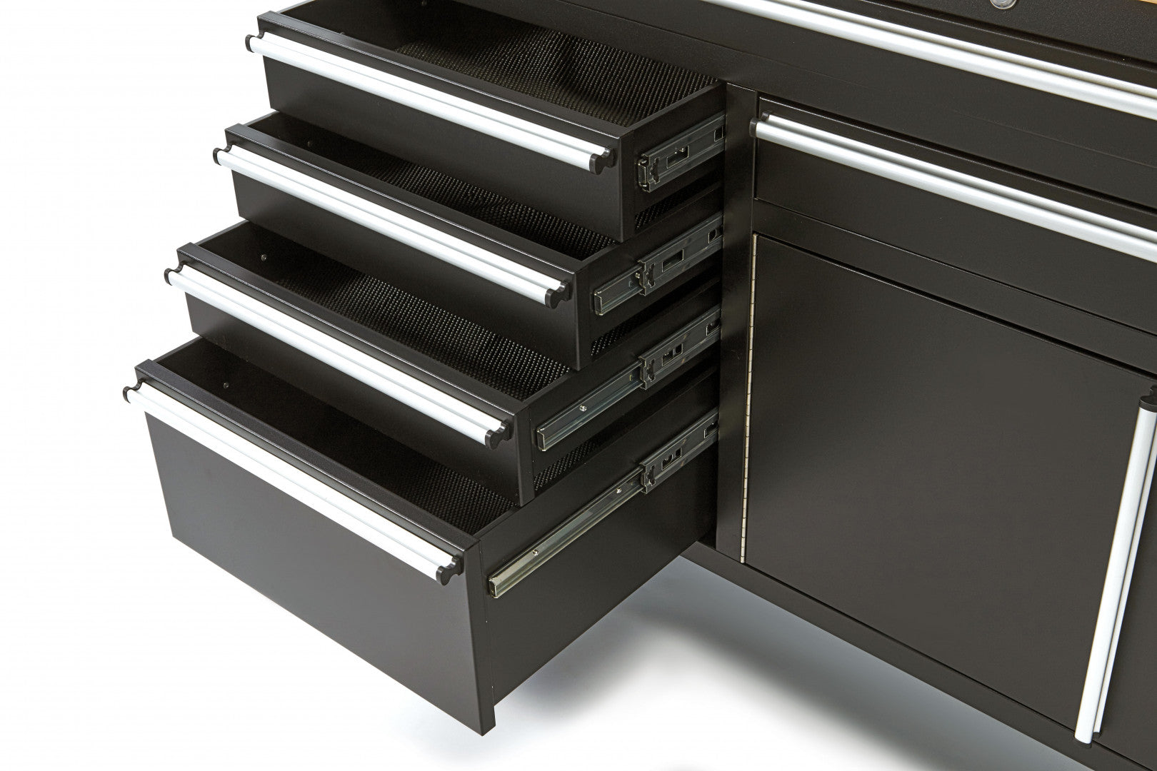 DULAP METALIC PROFESIONAL CARUCIOR MOBIL BANC DE LUCRU 152CM, BLAT LEMN MASIV HBM