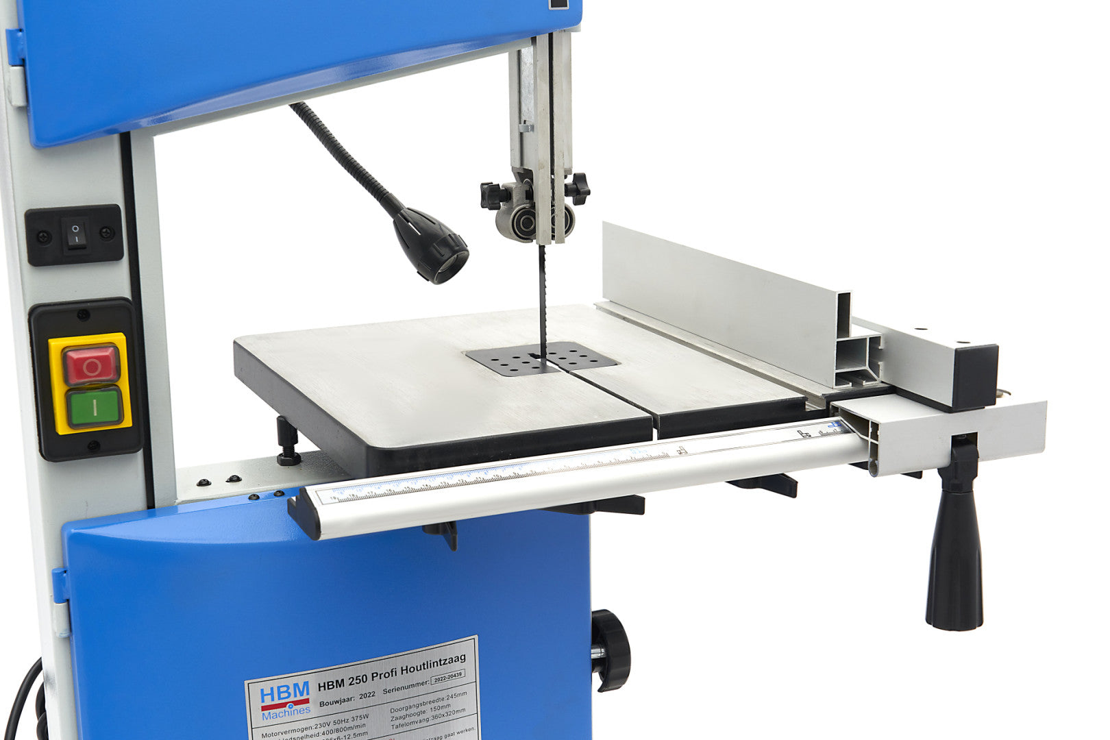 FIERASTRAU VERTICAL PROFESIONAL CU BANDA PENTRU LEMN HBM 250 230V 375W