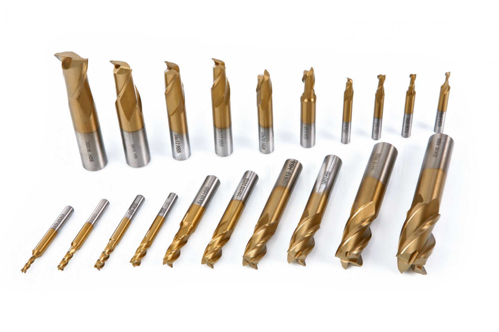 SET 20 DE FREZE HSS PLACATE CU TIN 3-20MM HBM MODEL 1