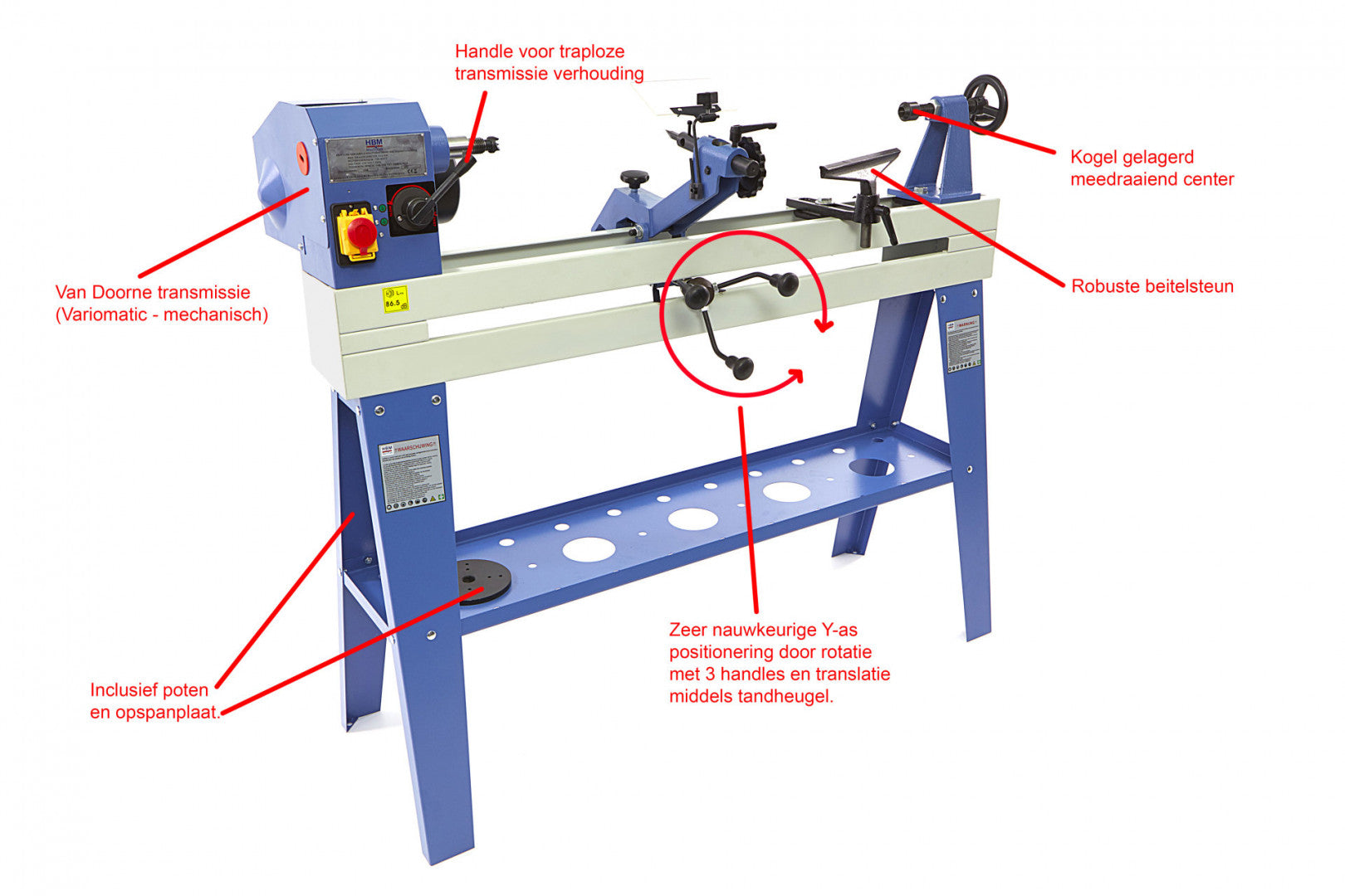 STRUNG PENTRU LEMN CU DISPOZITIV DE COPIERE HBM 1100 750W 230V
