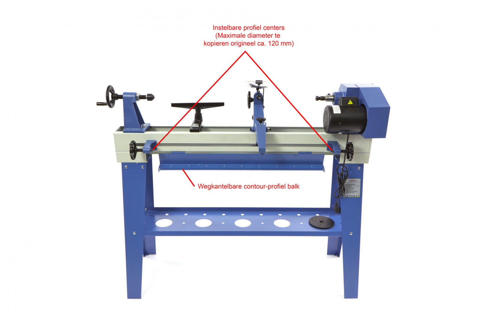 STRUNG PENTRU LEMN CU DISPOZITIV DE COPIERE HBM 1100 750W 230V