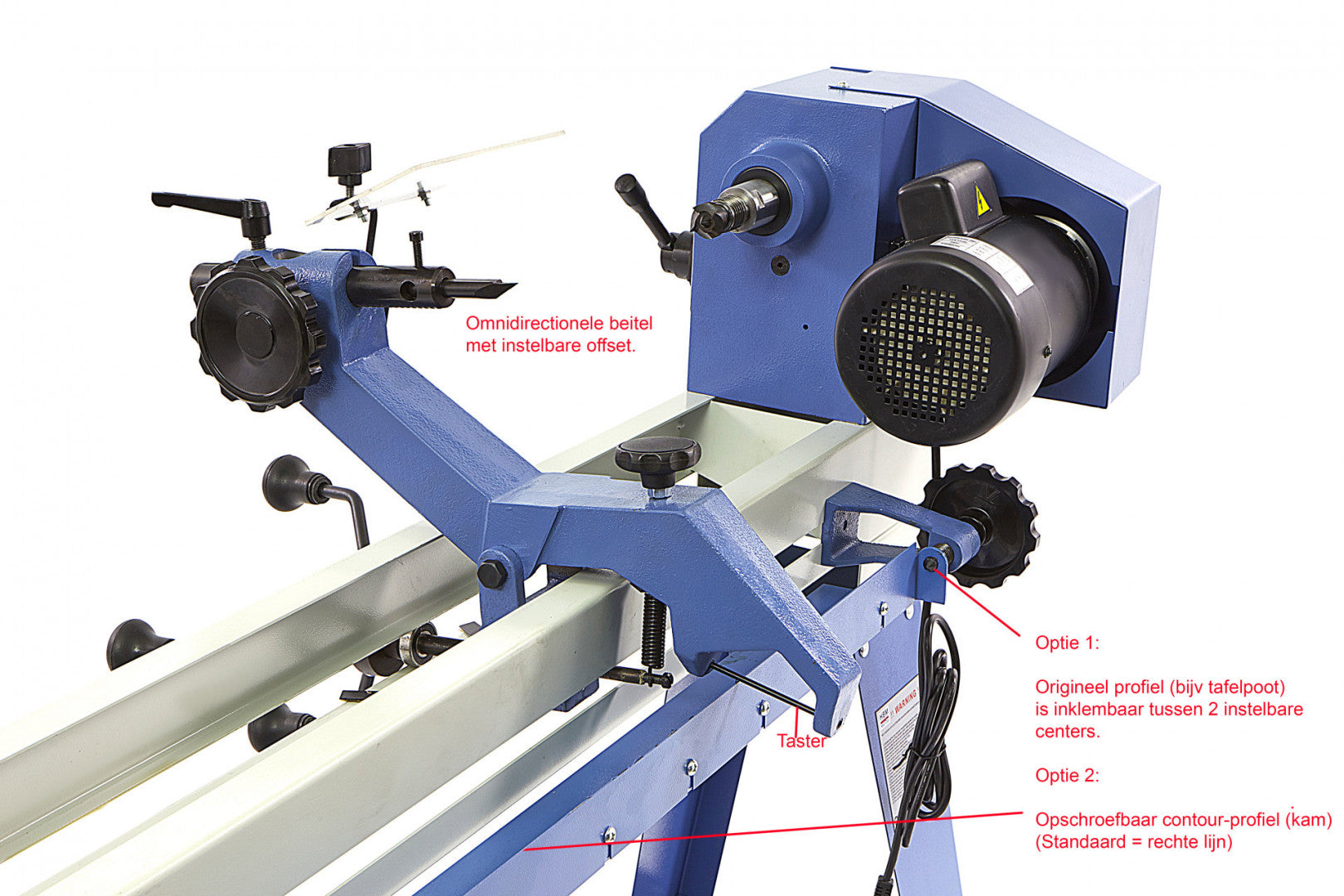 STRUNG PENTRU LEMN CU DISPOZITIV DE COPIERE HBM 1100 750W 230V