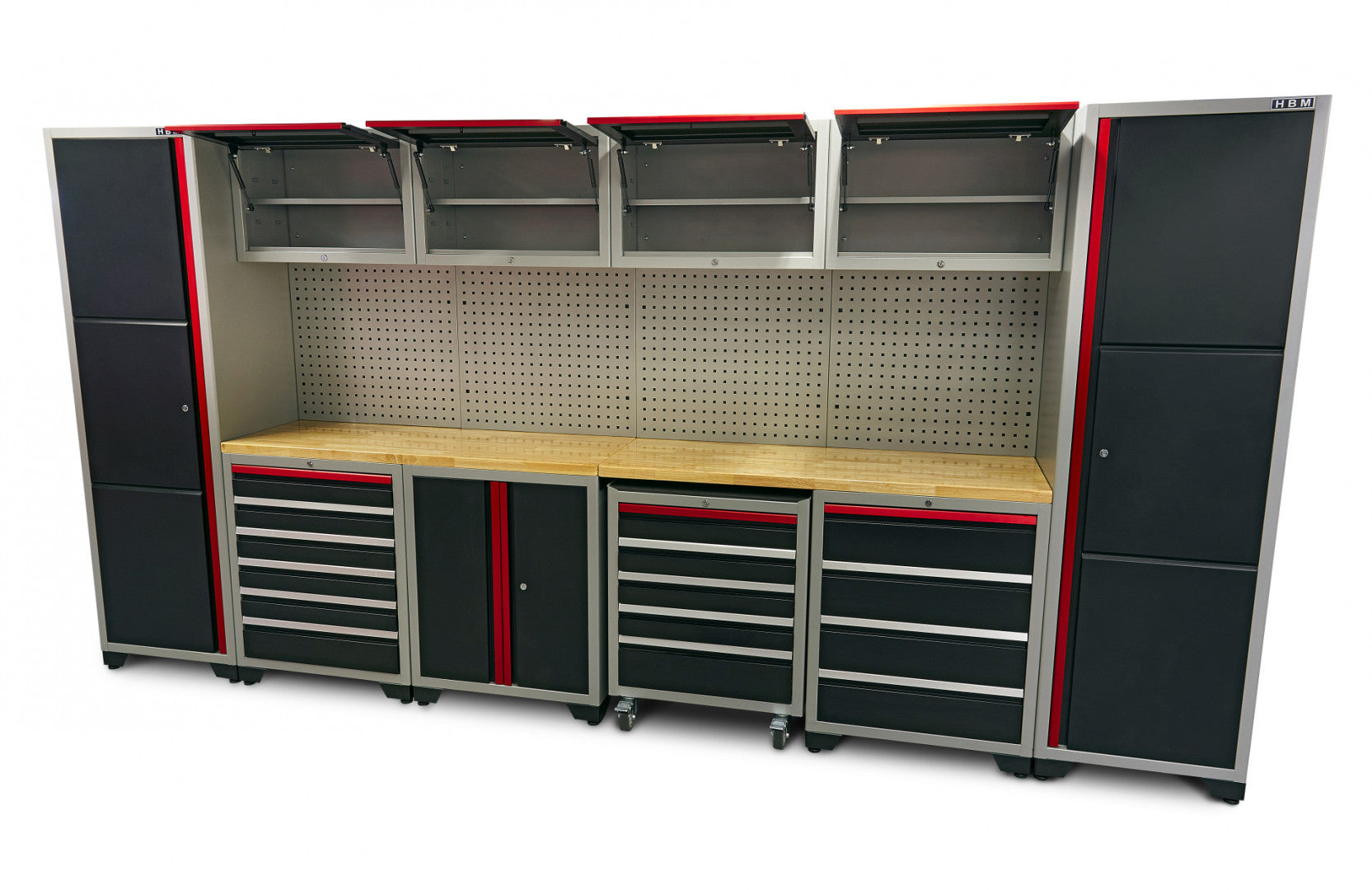 SET MOBILIER METALIC MODULAR PROFESIONAL 16 PIESE 405 x 51 x 204 CM