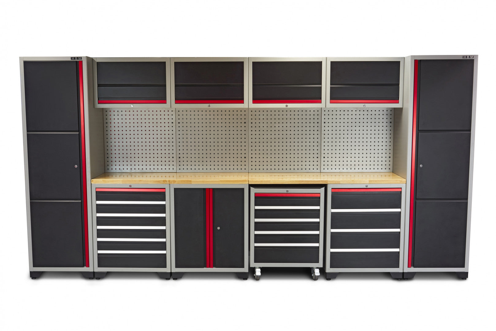 SET MOBILIER METALIC MODULAR PROFESIONAL 16 PIESE 405 x 51 x 204 CM