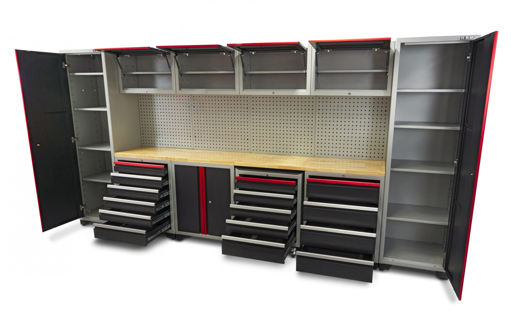 SET MOBILIER METALIC MODULAR PROFESIONAL 16 PIESE 405 x 51 x 204 CM