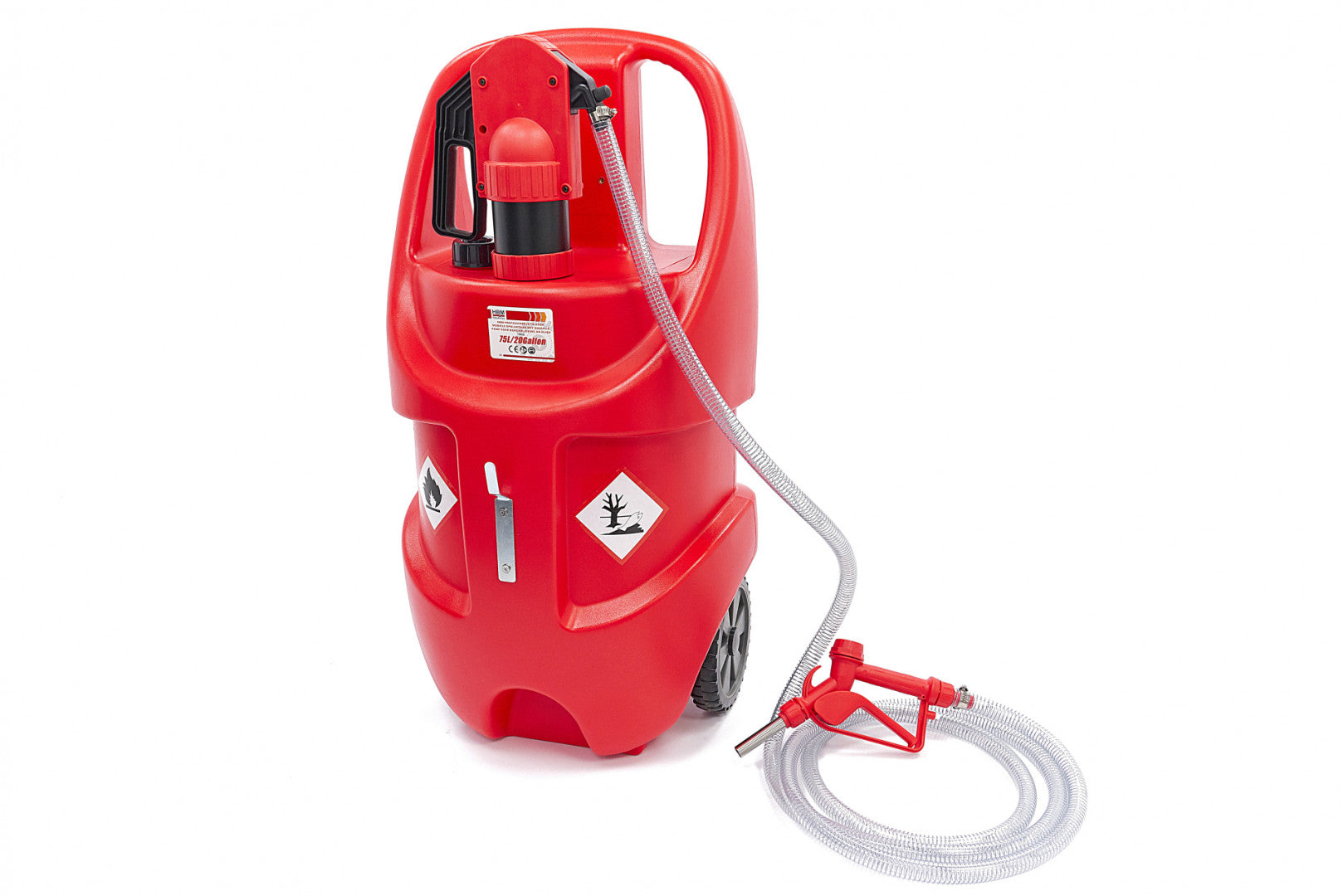 POMPA MANUALA MOBILA DE TRANSFER BENZINA CU REZERVOR 75L 40L/MIN HBM