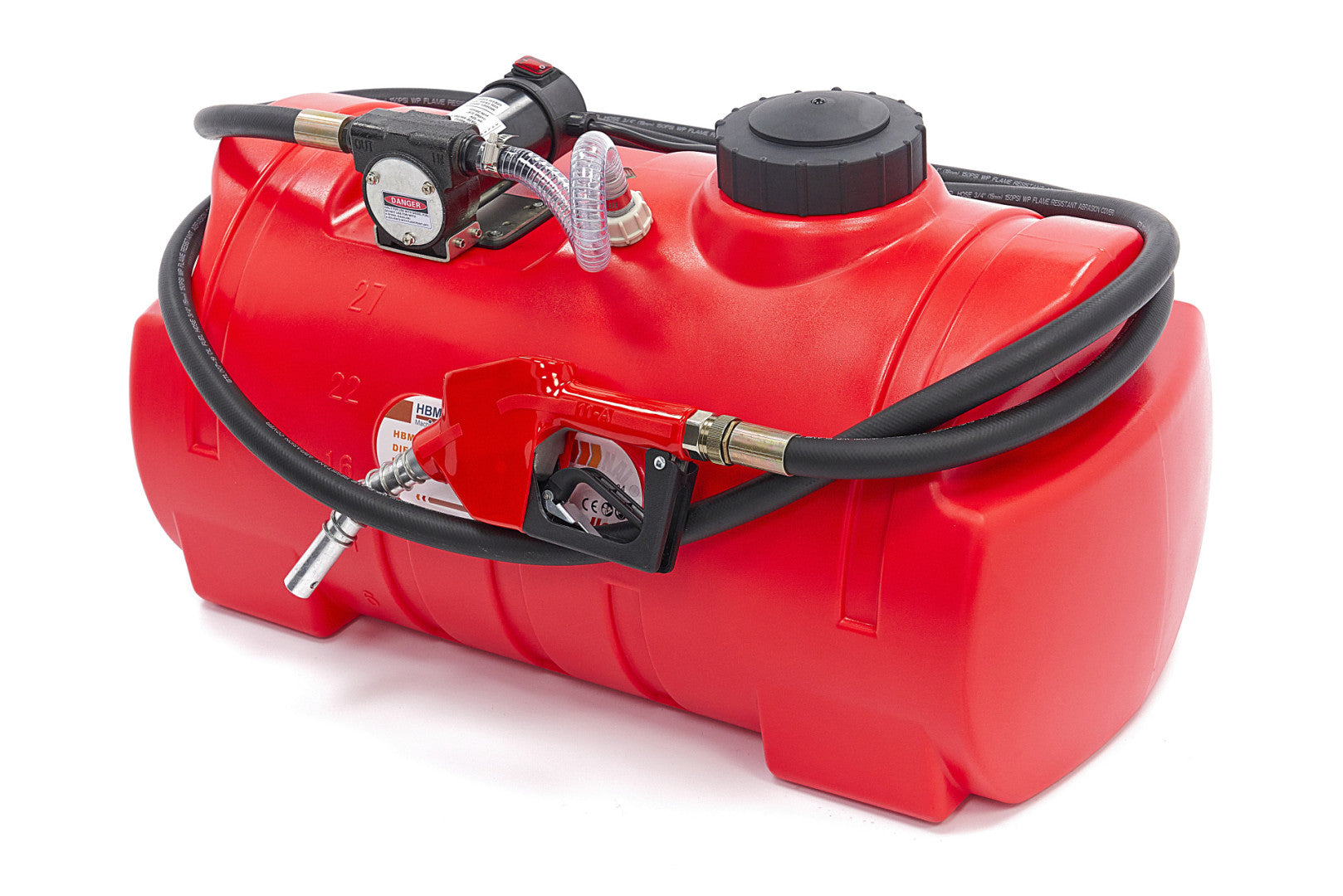 POMPA MOBILA DE TRANSFER MOTORINA CU REZERVOR 100L 40L/MIN 12V HBM