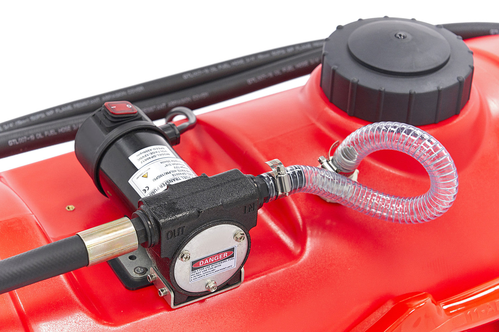 POMPA MOBILA DE TRANSFER MOTORINA CU REZERVOR 100L 40L/MIN 12V HBM