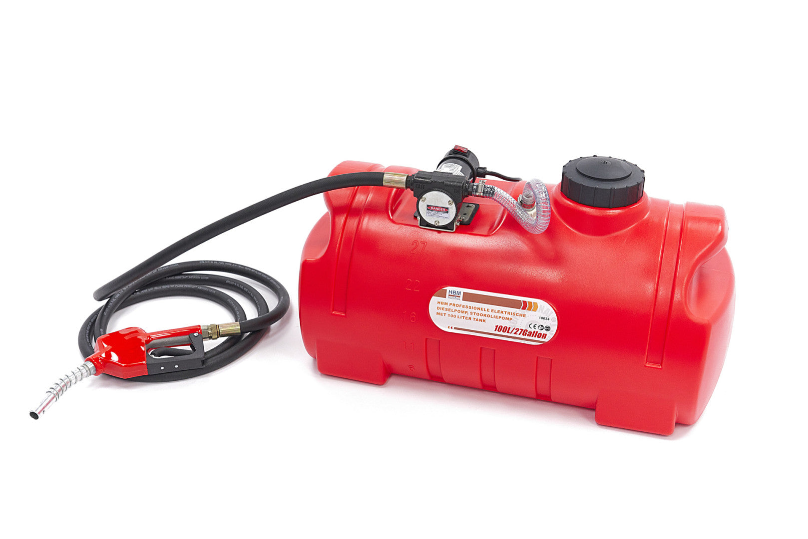 POMPA MOBILA DE TRANSFER MOTORINA CU REZERVOR 100L 40L/MIN 12V HBM