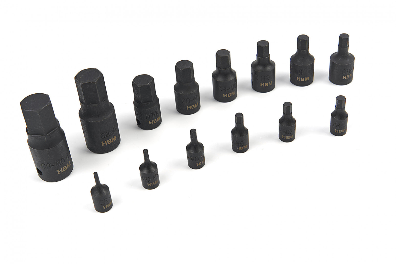 SET 14 BUC BIT IMBUS HEXAGON DE IMPACT 2.5- 19 MM 1/4-1/2 HBM MACHINES OLANDA