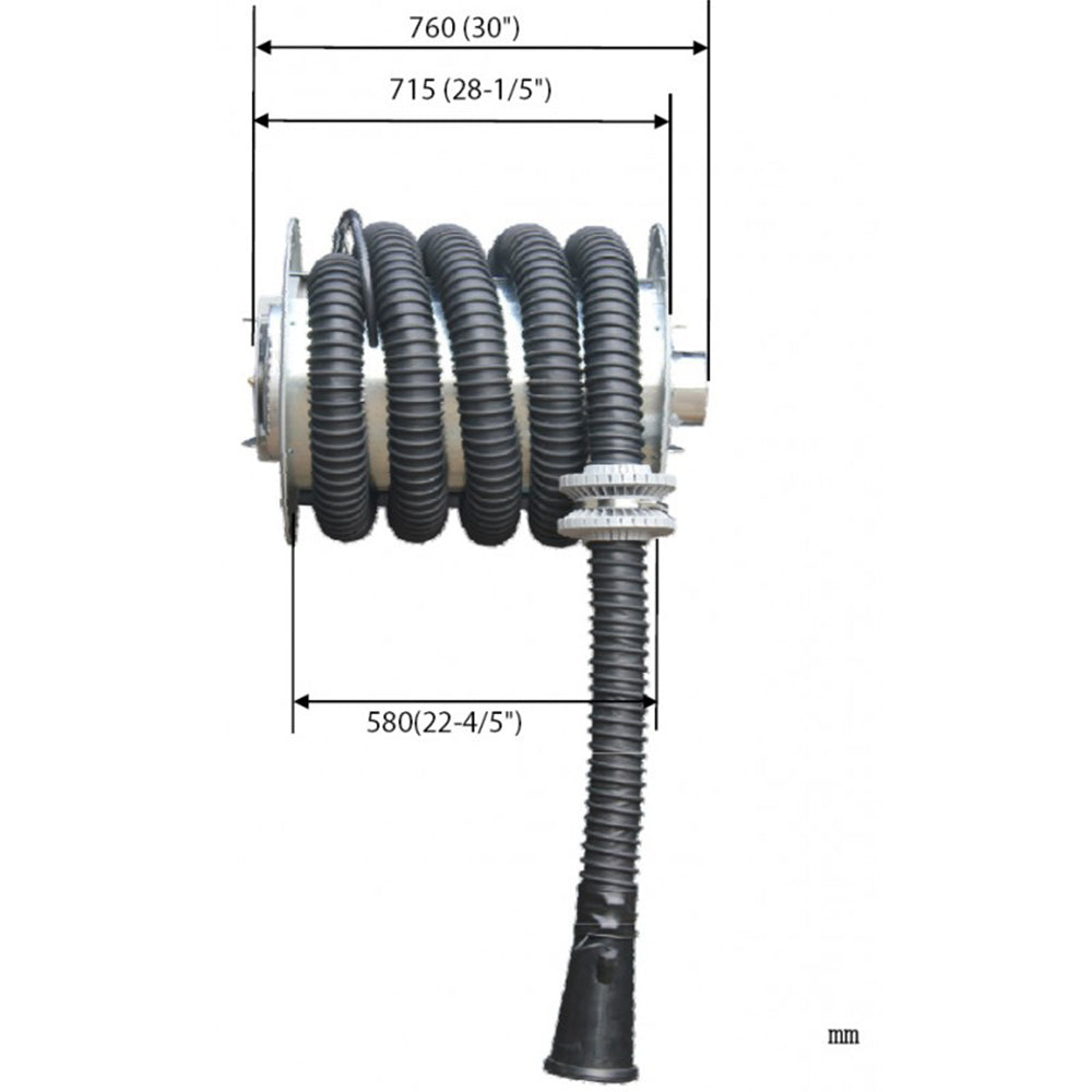 TAMBUR FURTUN DE EVACUARE GAZE ESAPAMENT FARA VENTILATOR 8M 75MM