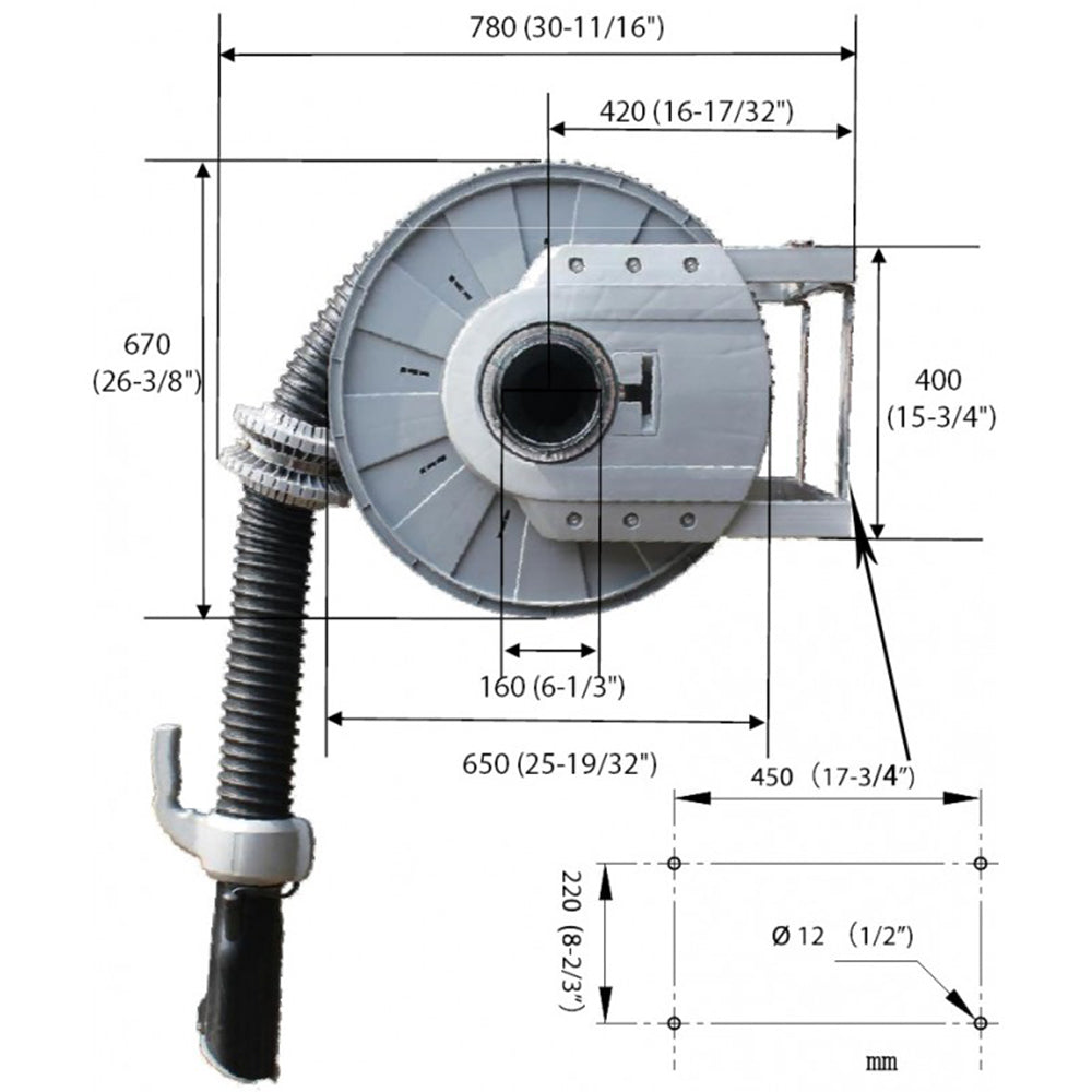 TAMBUR FURTUN DE EVACUARE GAZE ESAPAMENT FARA VENTILATOR PRO 8M 75MM