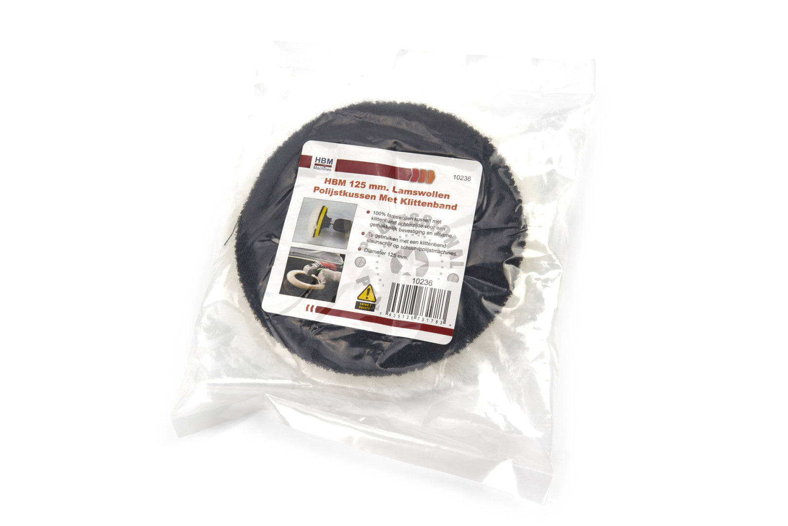 DISC DIN LANA DE MIEL PENTRU MASINA DE POLISAT 125MM HBM