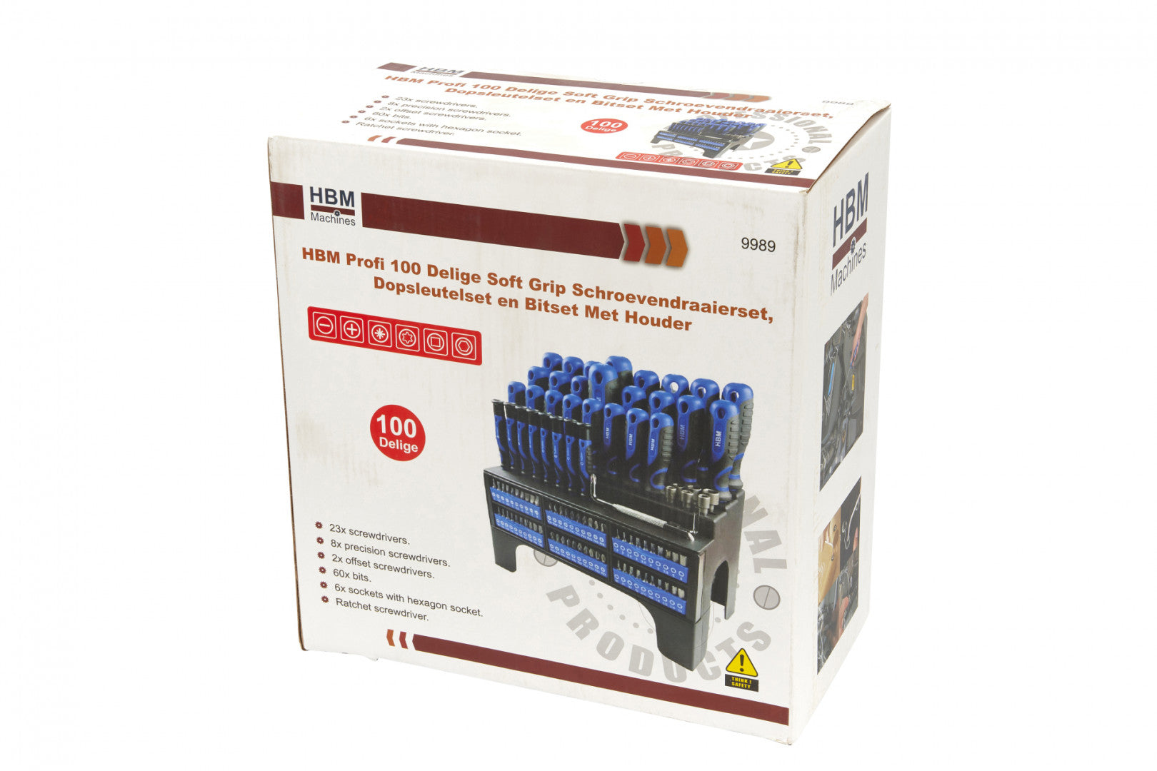 SET SURUBELNITE 100 PIESE CU SUPORT HBM